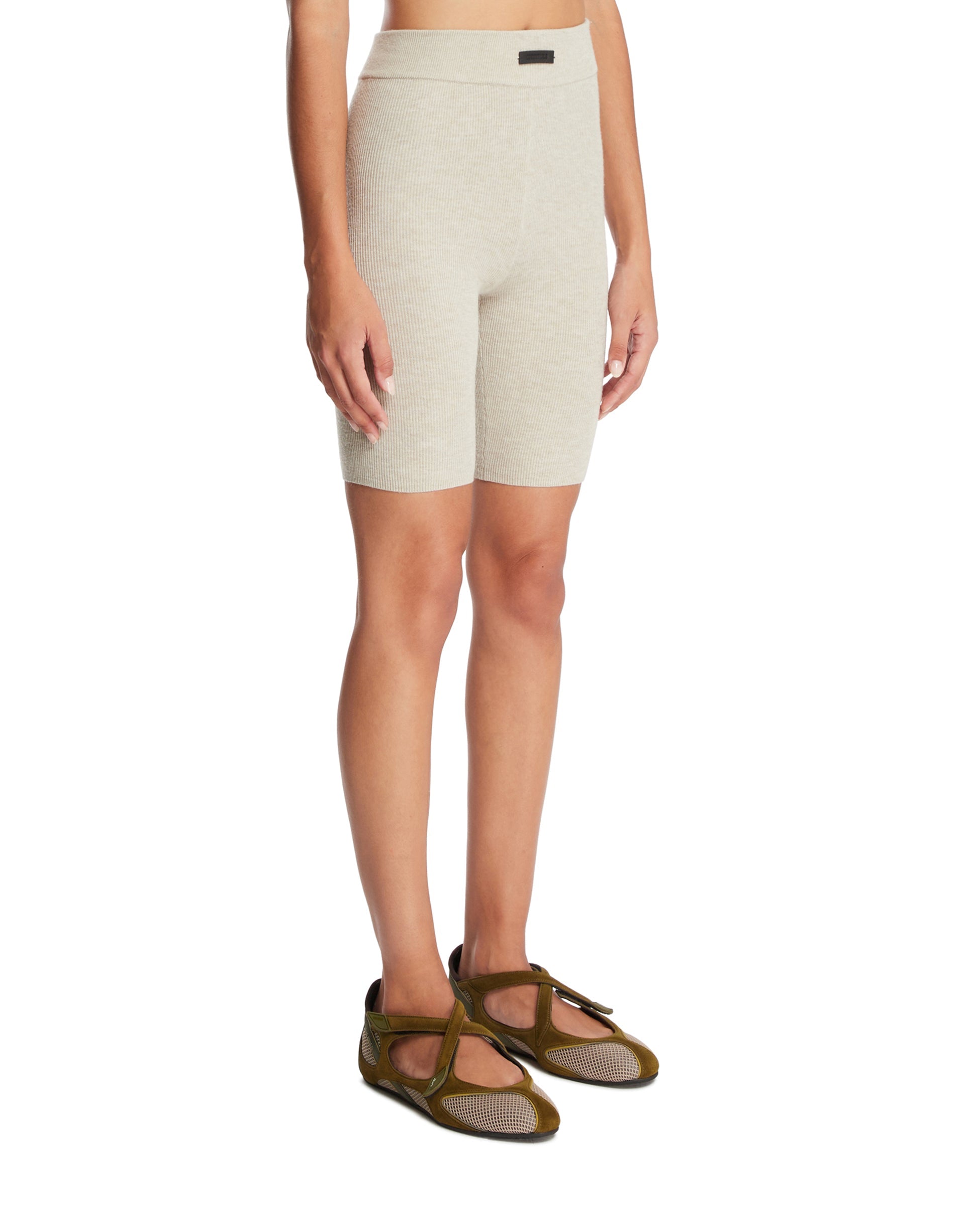 Beige Ribbed Biker Shorts - FEAR OF GOD