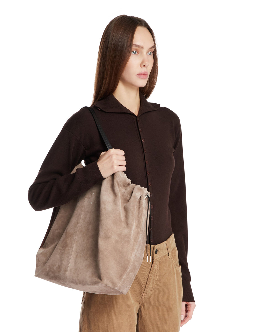 Beige Drawstring Bag Maison margiela – Гарантія оригінальності – детальний вид