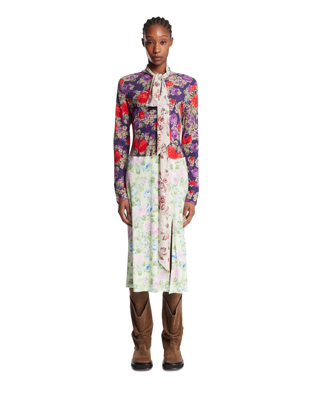 Multicolor Printed MIDI Dress Acne studios – Гарантія оригінальності – боковий вид