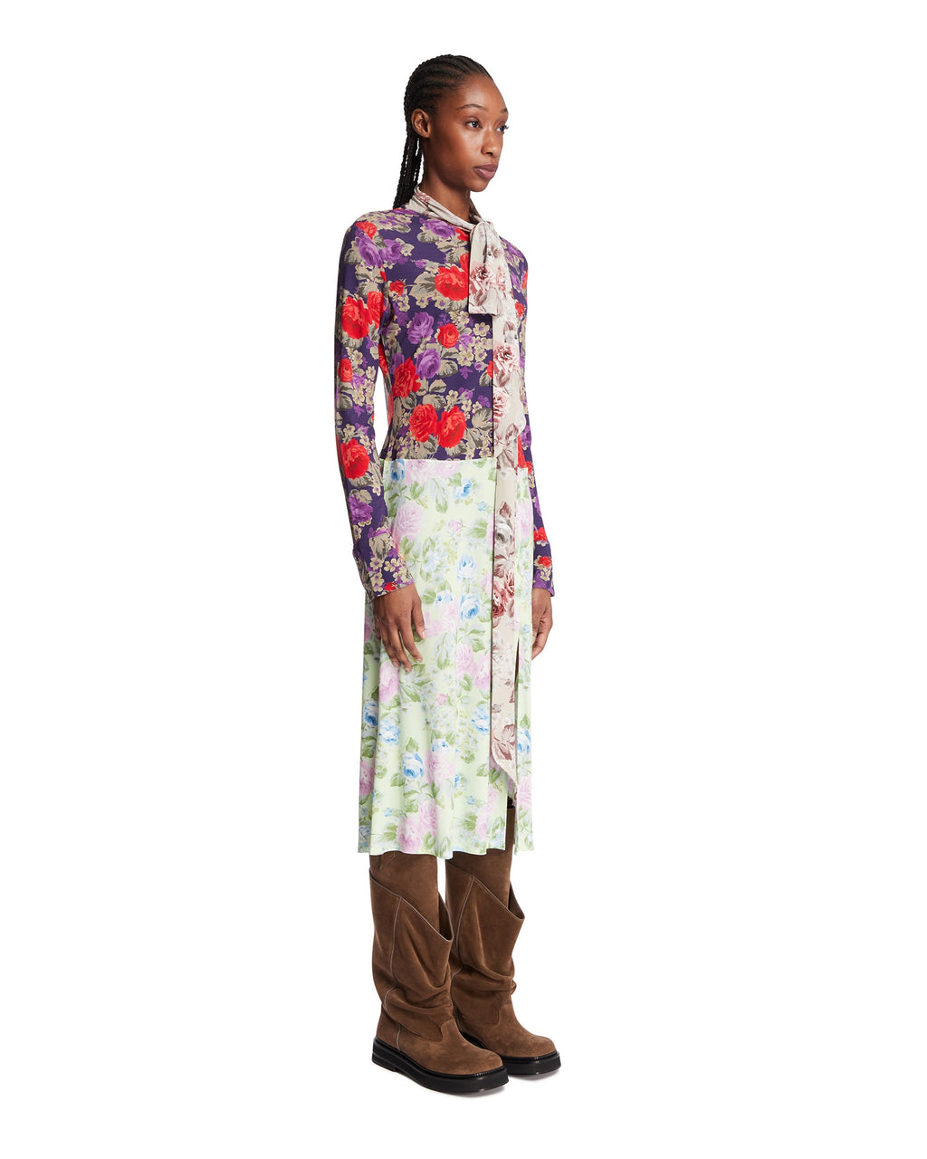 Multicolor Printed MIDI Dress Acne studios – Гарантія оригінальності – вид ззаду