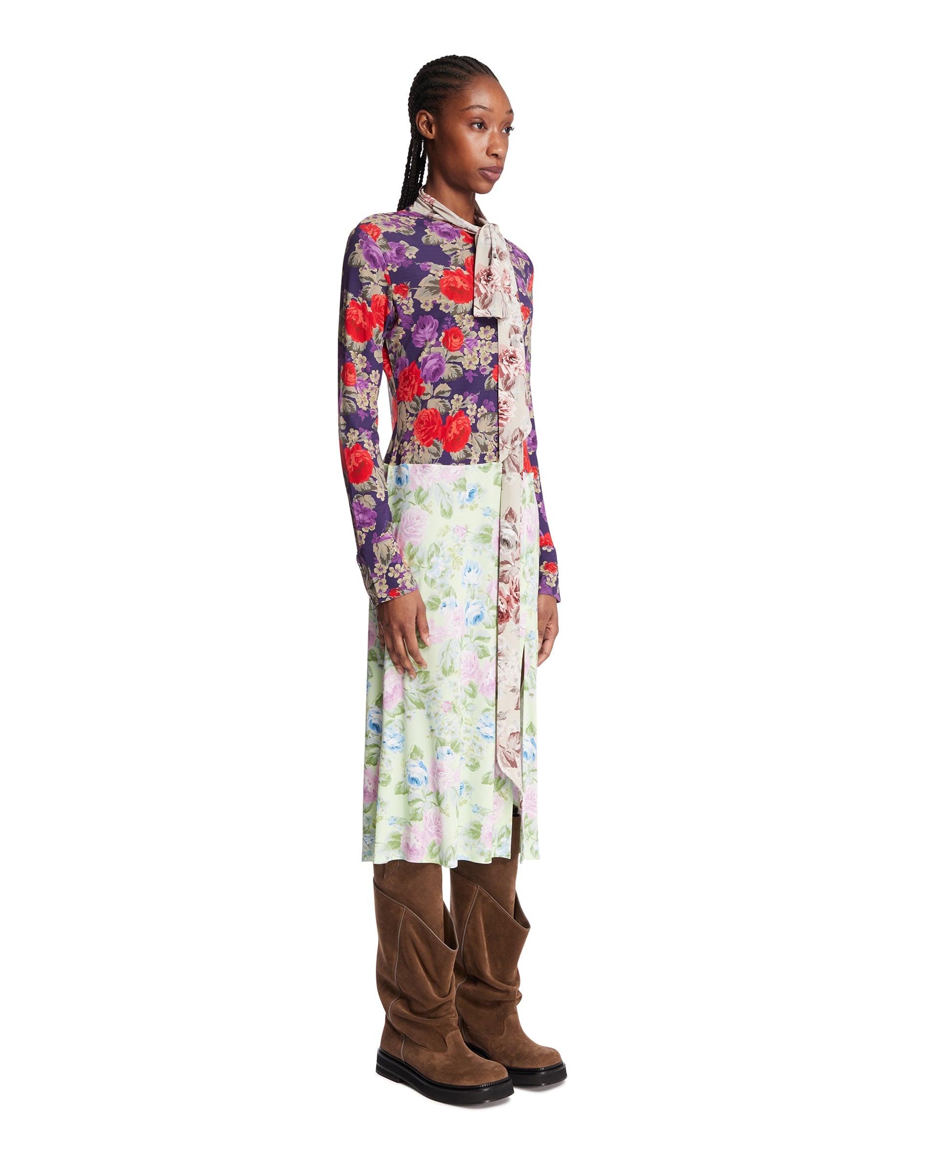 Multicolor Printed MIDI Dress Acne studios – Гарантія оригінальності – вид ззаду