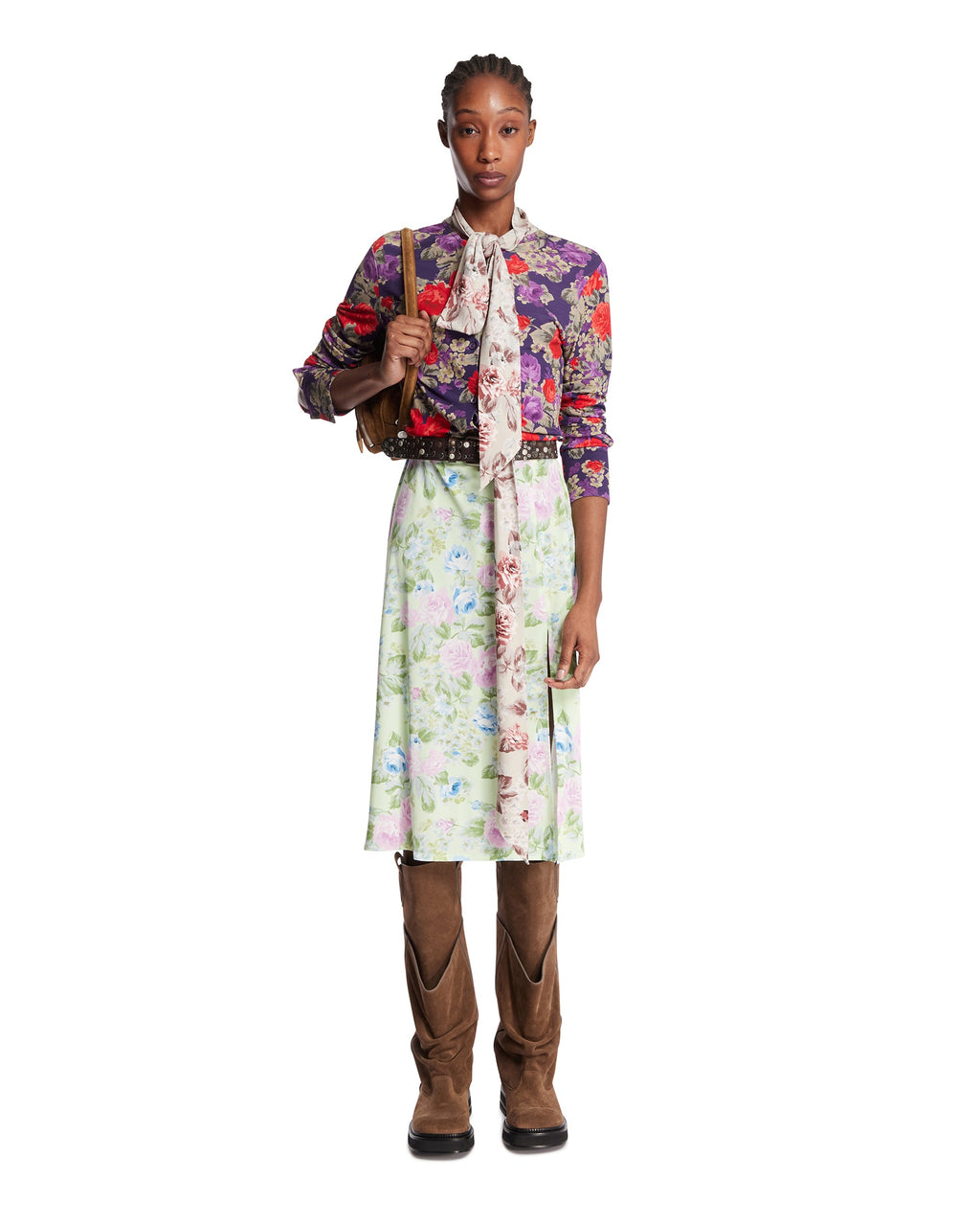 Multicolor Printed MIDI Dress Acne studios – Гарантія оригінальності – детальний вид