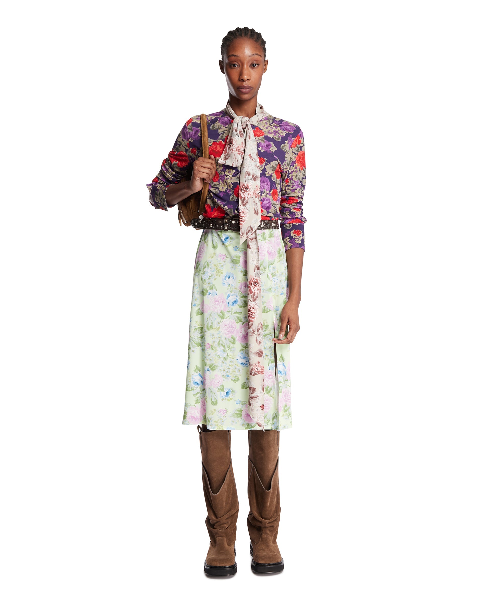 Multicolor Printed MIDI Dress Acne studios – Гарантія оригінальності – детальний вид
