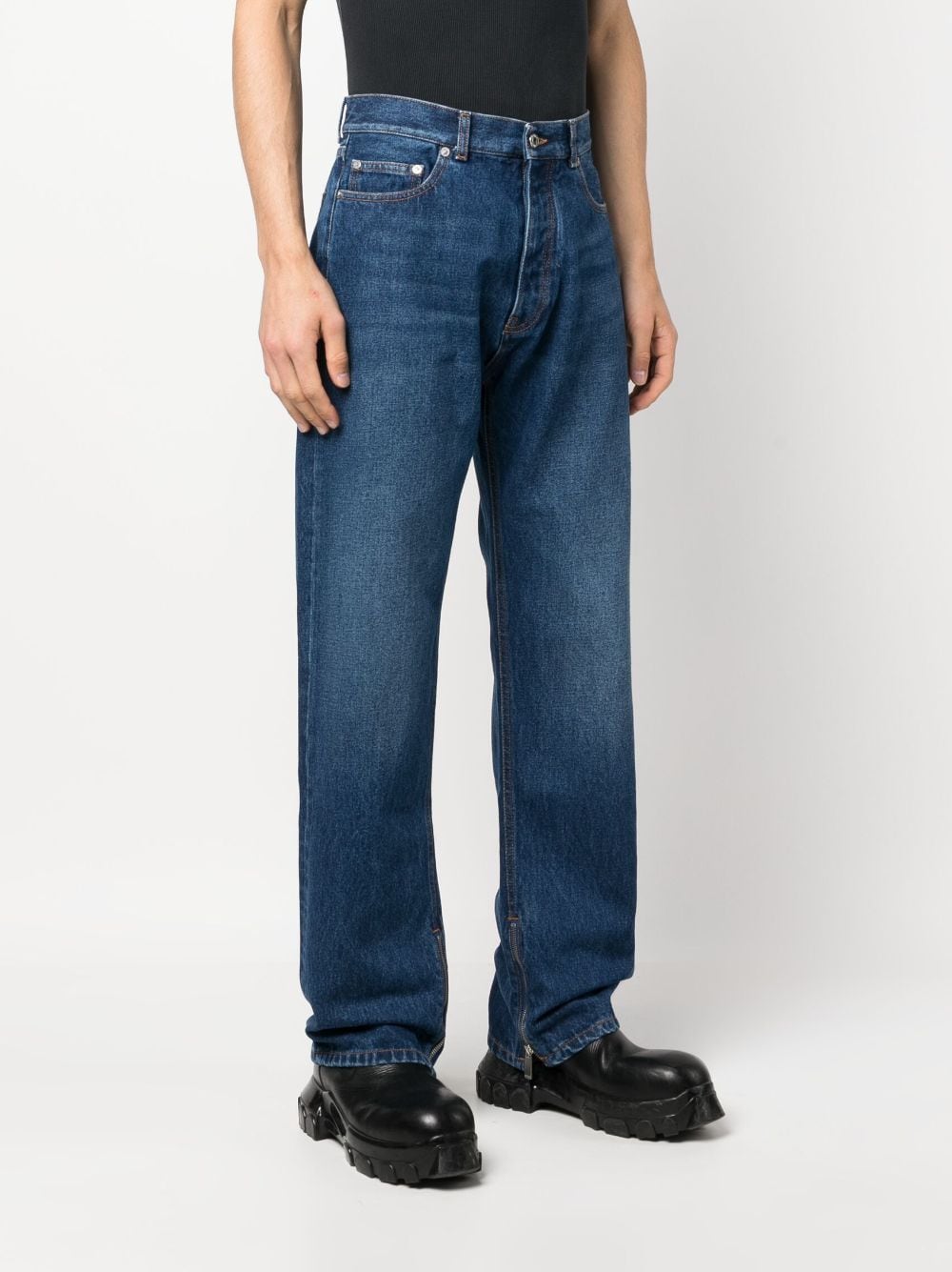 High-Waist Straight-Leg Jeans Off-white – Гарантія оригінальності – збільшений вид