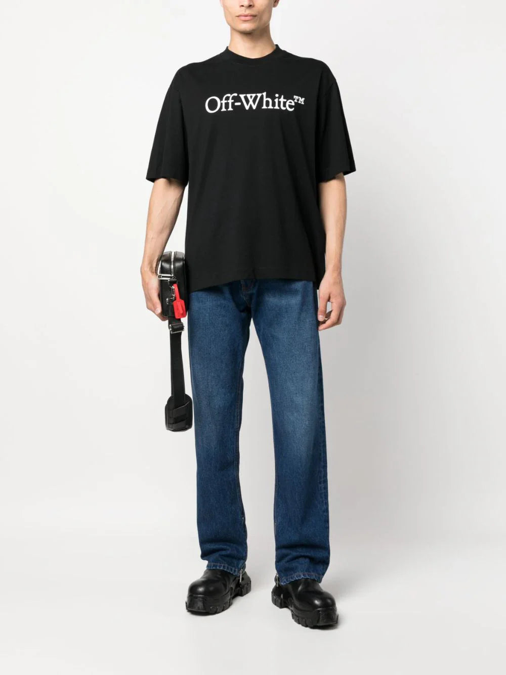 High-Waist Straight-Leg Jeans Off-white – Гарантія оригінальності – детальний вид