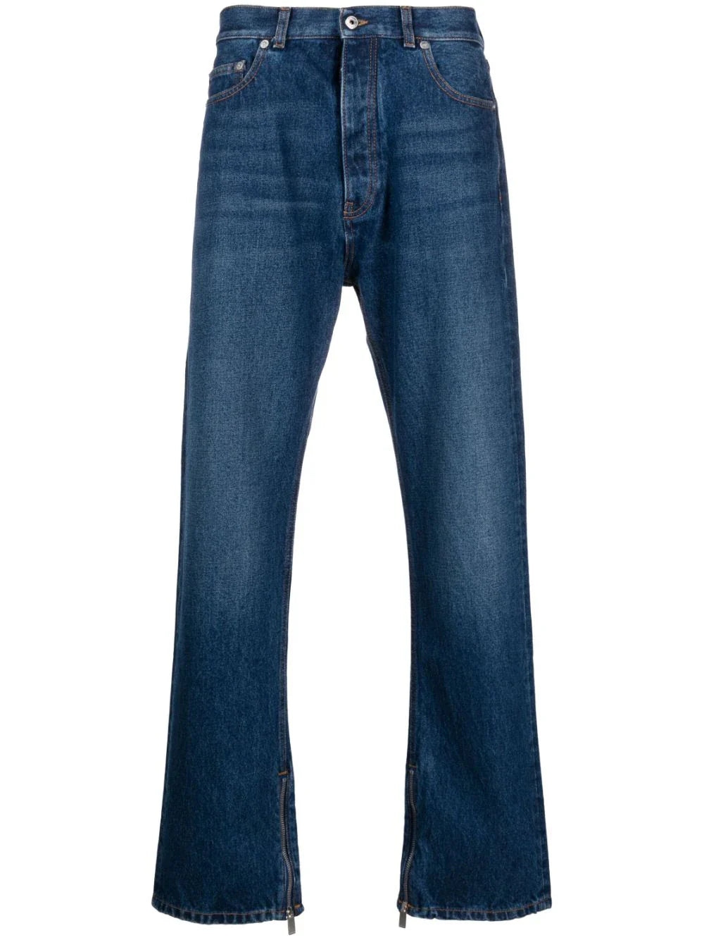 High-Waist Straight-Leg Jeans Off-white – Гарантія оригінальності – боковий вид