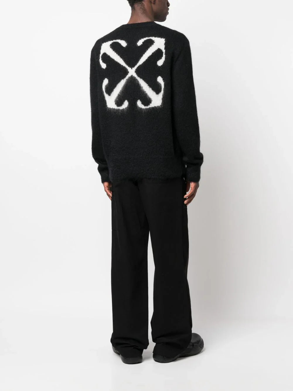 Arrow Intarsia Crew-Neck Jumper Off-white оригінал – Купити в Україні – вид ззаду