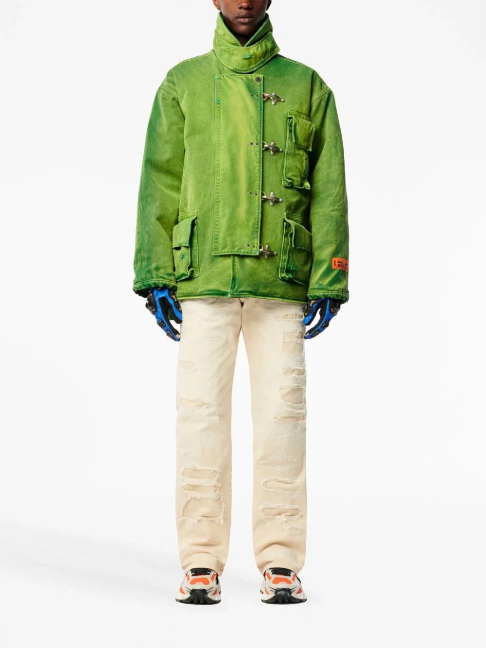 Straight-Leg Distressed-Finish Jeans Heron preston оригінал – Купити в Україні – вид ззаду