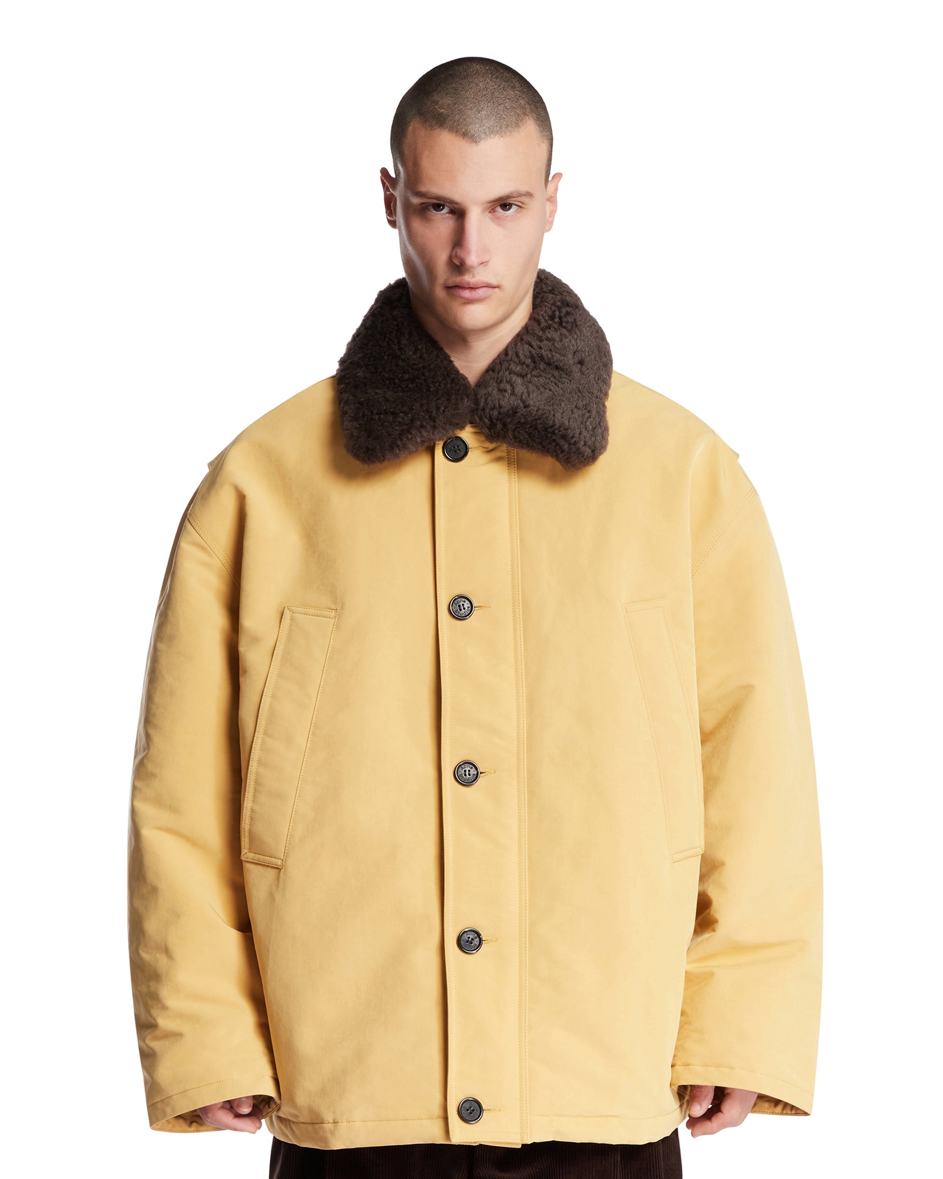Beige Shearling Jacket Acne studios оригінал – Купити в Україні – боковий вид