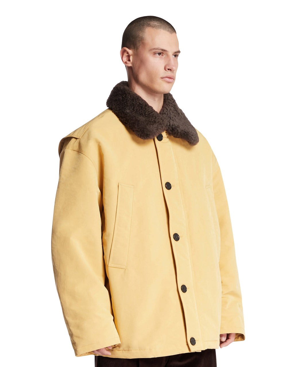 Beige Shearling Jacket Acne studios оригінал – Купити в Україні – вид ззаду