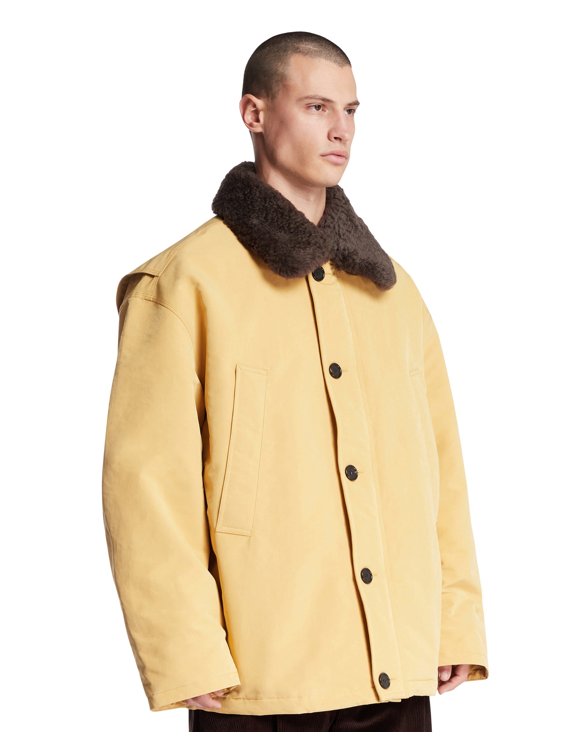 Beige Shearling Jacket Acne studios оригінал – Купити в Україні – вид ззаду