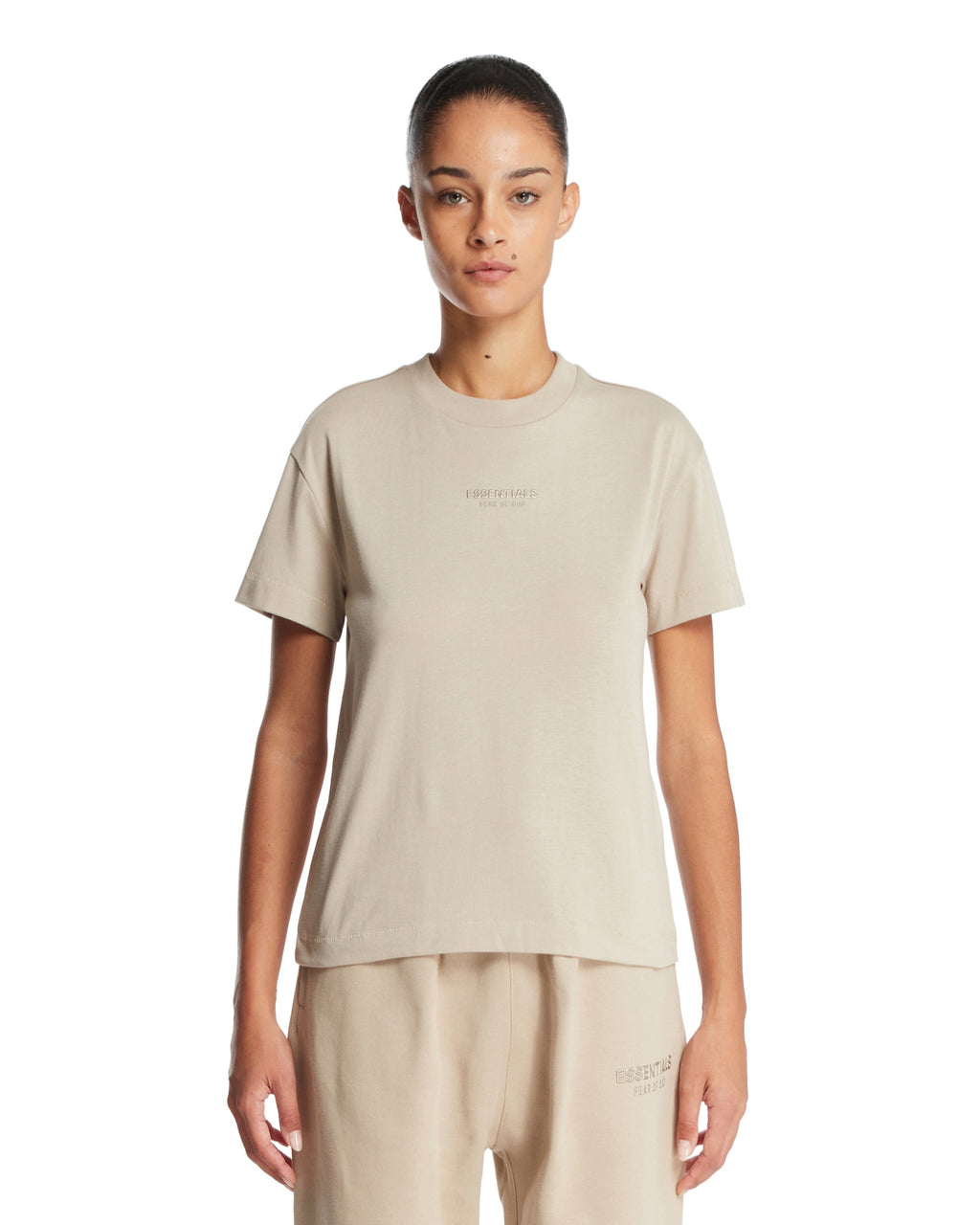 Оригінальна Beige Classic T-Shirt With Logo Fear of god – боковий вид