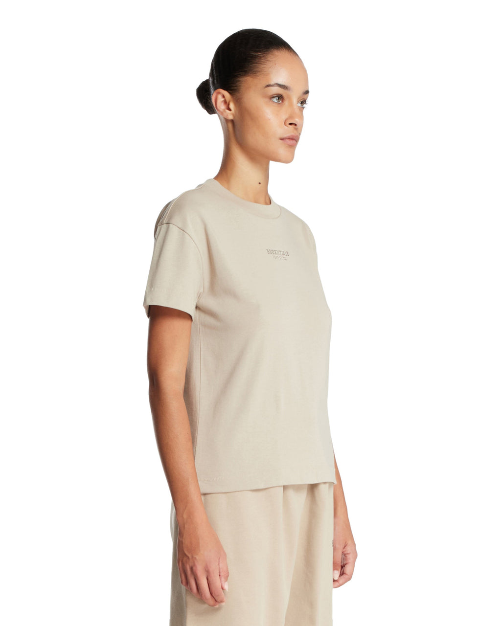 Оригінальна Beige Classic T-Shirt With Logo Fear of god – вид ззаду