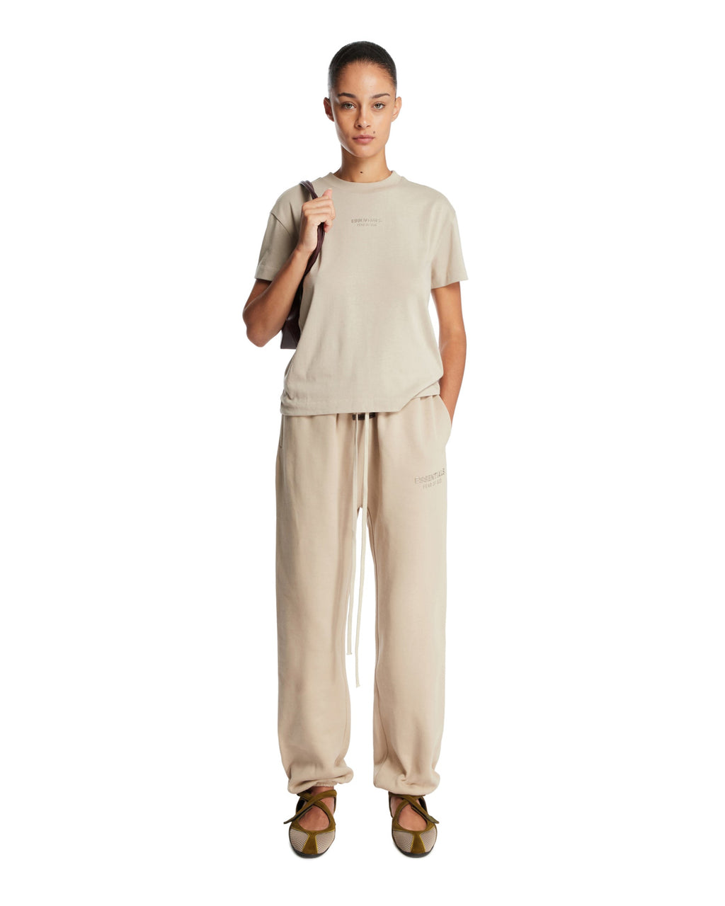 Оригінальна Beige Classic T-Shirt With Logo Fear of god – детальний вид