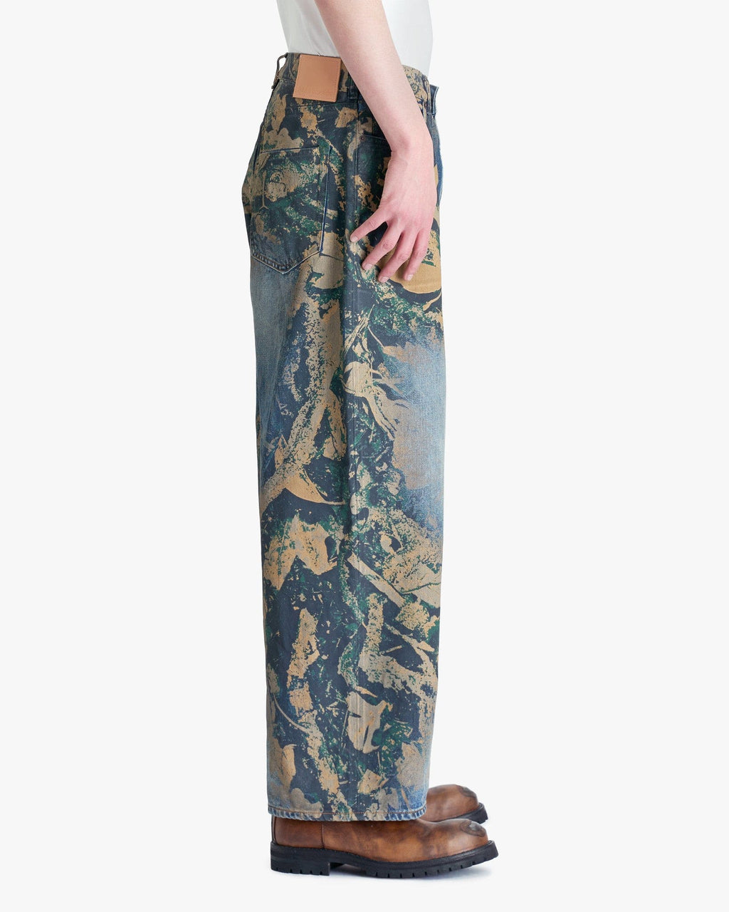 2023 Mossy Oak Denim In Brown Acne studios – Гарантія оригінальності – вид ззаду