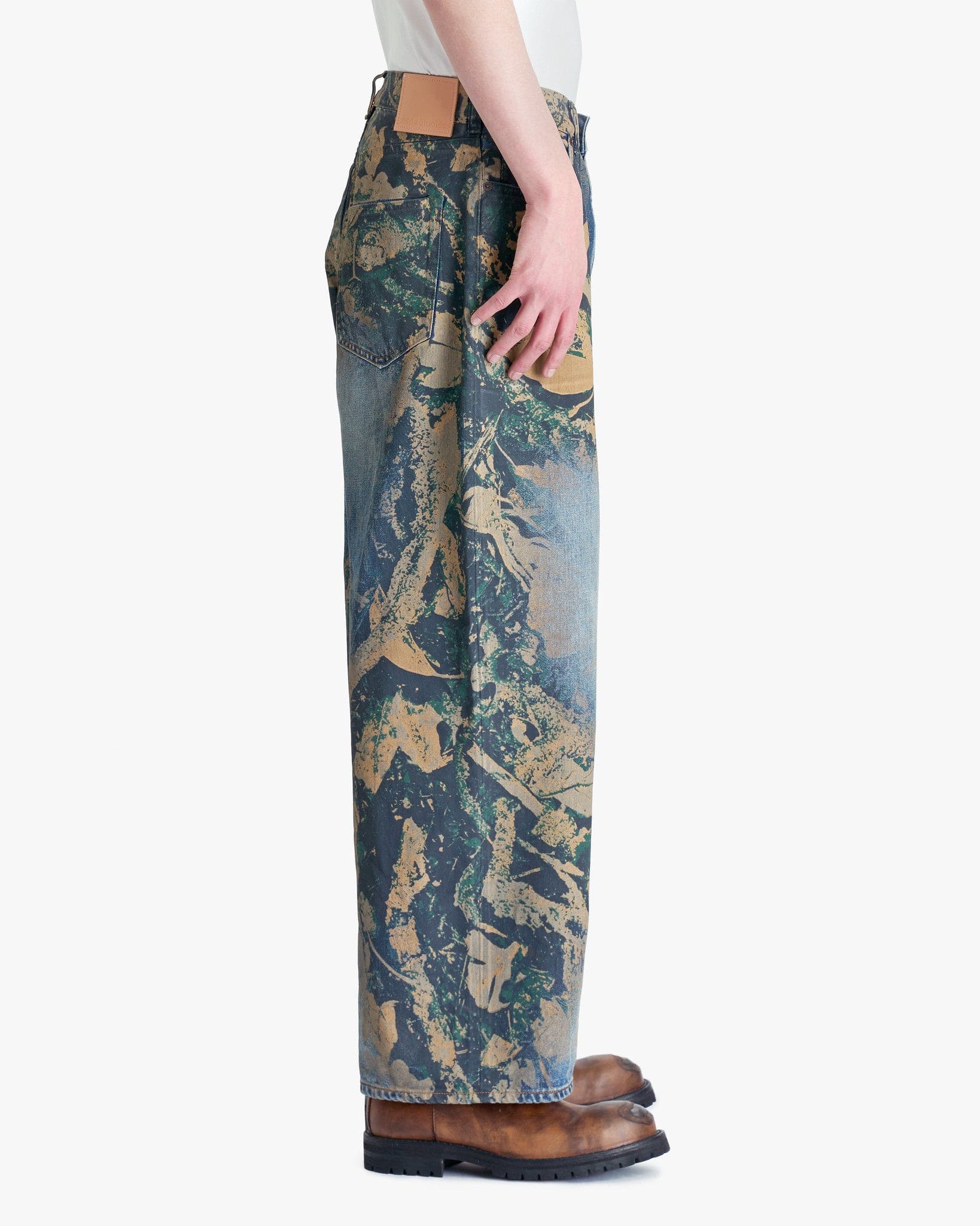 2023 Mossy Oak Denim In Brown Acne studios – Гарантія оригінальності – вид ззаду