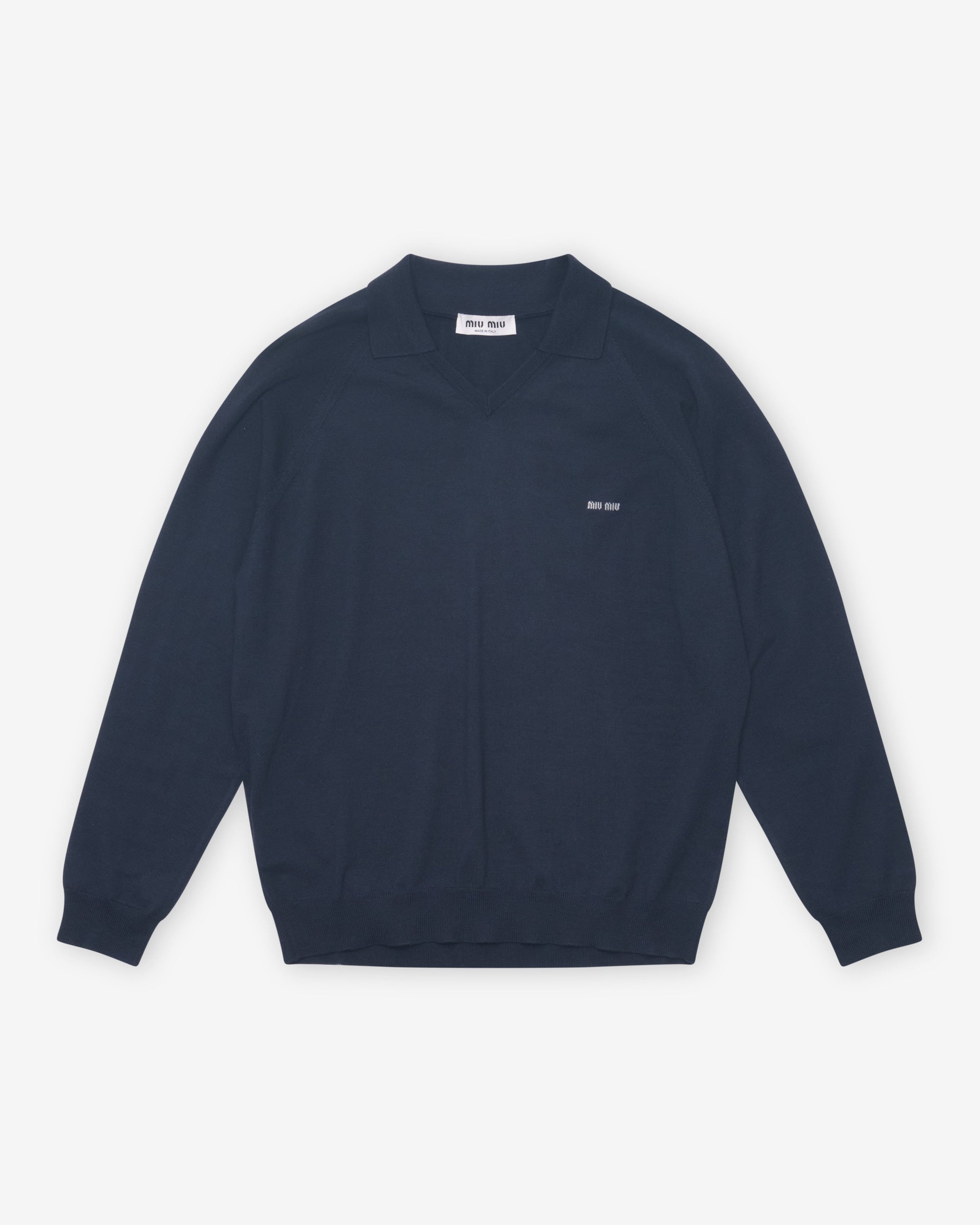 Mens V Neck Sweater Miu miu – Гарантія оригінальності – боковий вид
