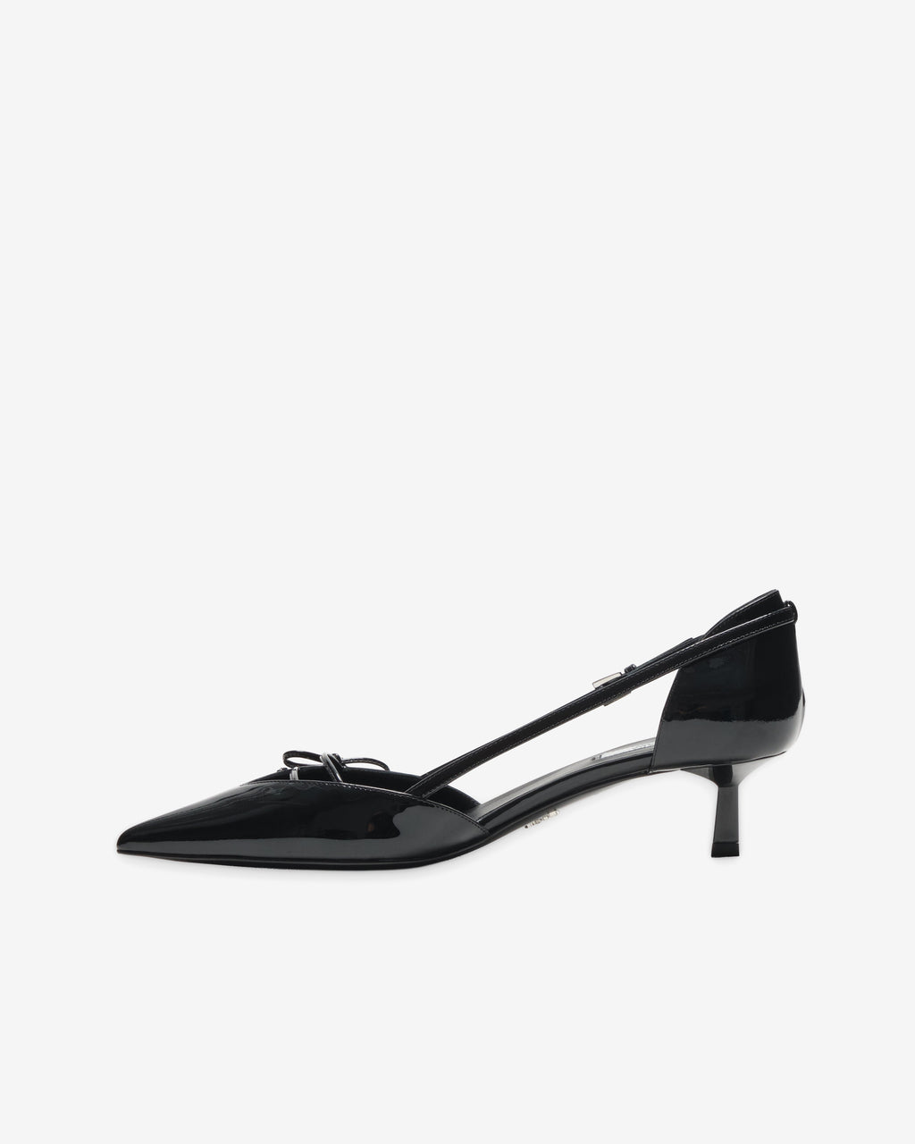Womens Open Side Patent Leather Pumps Prada – Гарантія оригінальності – вид ззаду