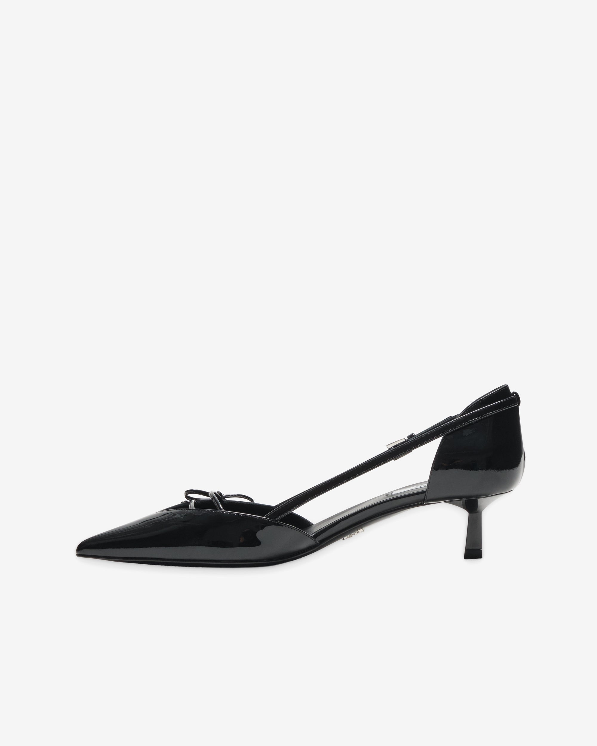 Womens Open Side Patent Leather Pumps Prada – Гарантія оригінальності – вид ззаду