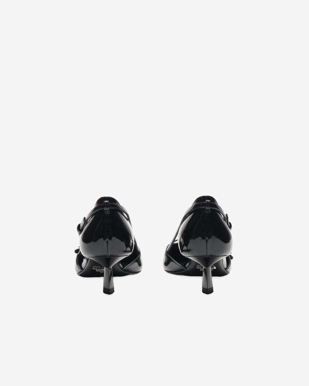 Womens Open Side Patent Leather Pumps Prada – Гарантія оригінальності – детальний вид