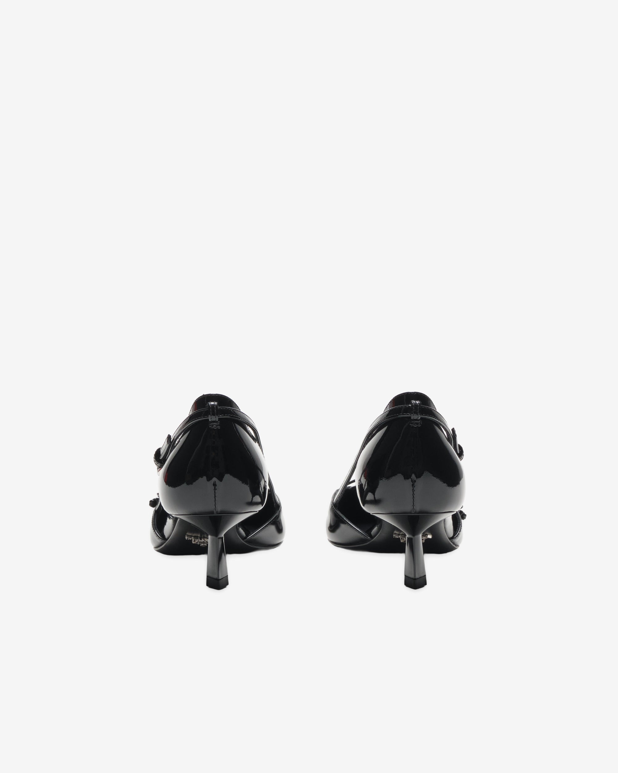 Womens Open Side Patent Leather Pumps Prada – Гарантія оригінальності – детальний вид