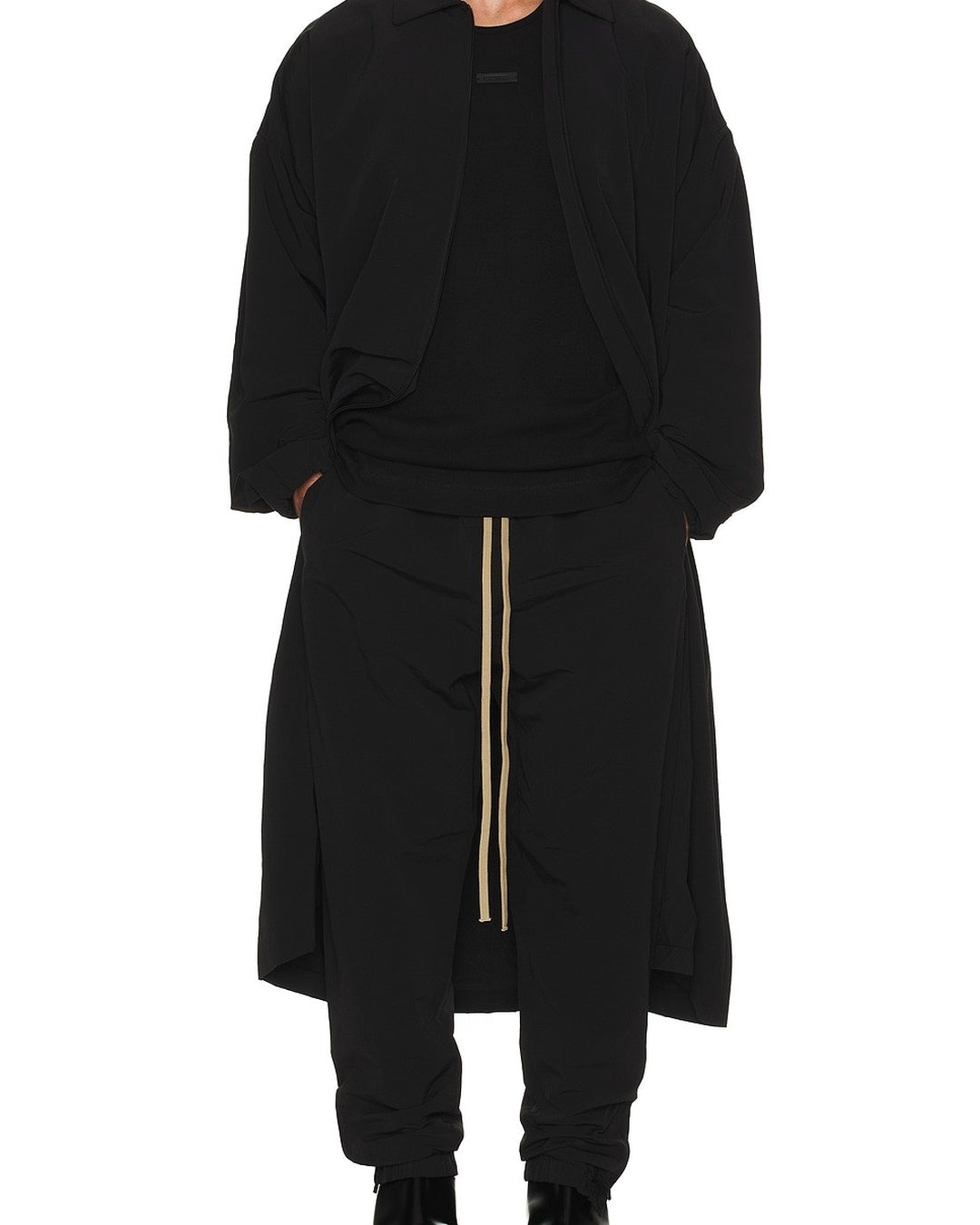 Essentials Black Nylon Trench Coat Fear of god оригінал – Купити в Україні – збільшений вид - FEAR OF GOD