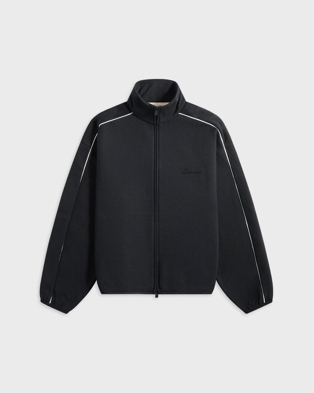 Essentials Modern Track Jacket With Piping Jet Black Fear of god оригінал – Купити в Україні – боковий вид - FEAR OF GOD