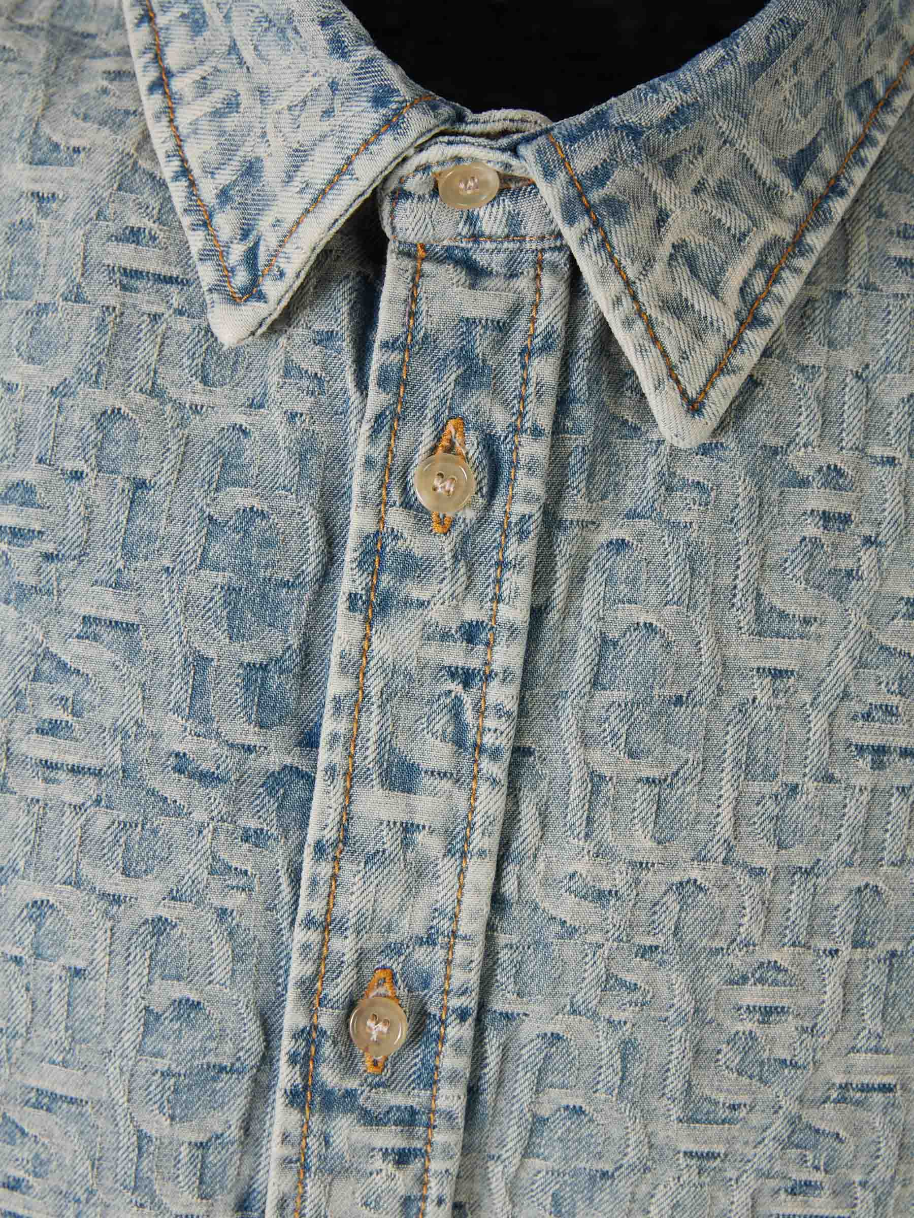 Cotton Denim Overshirt Acne studios – Гарантія оригінальності – детальний вид