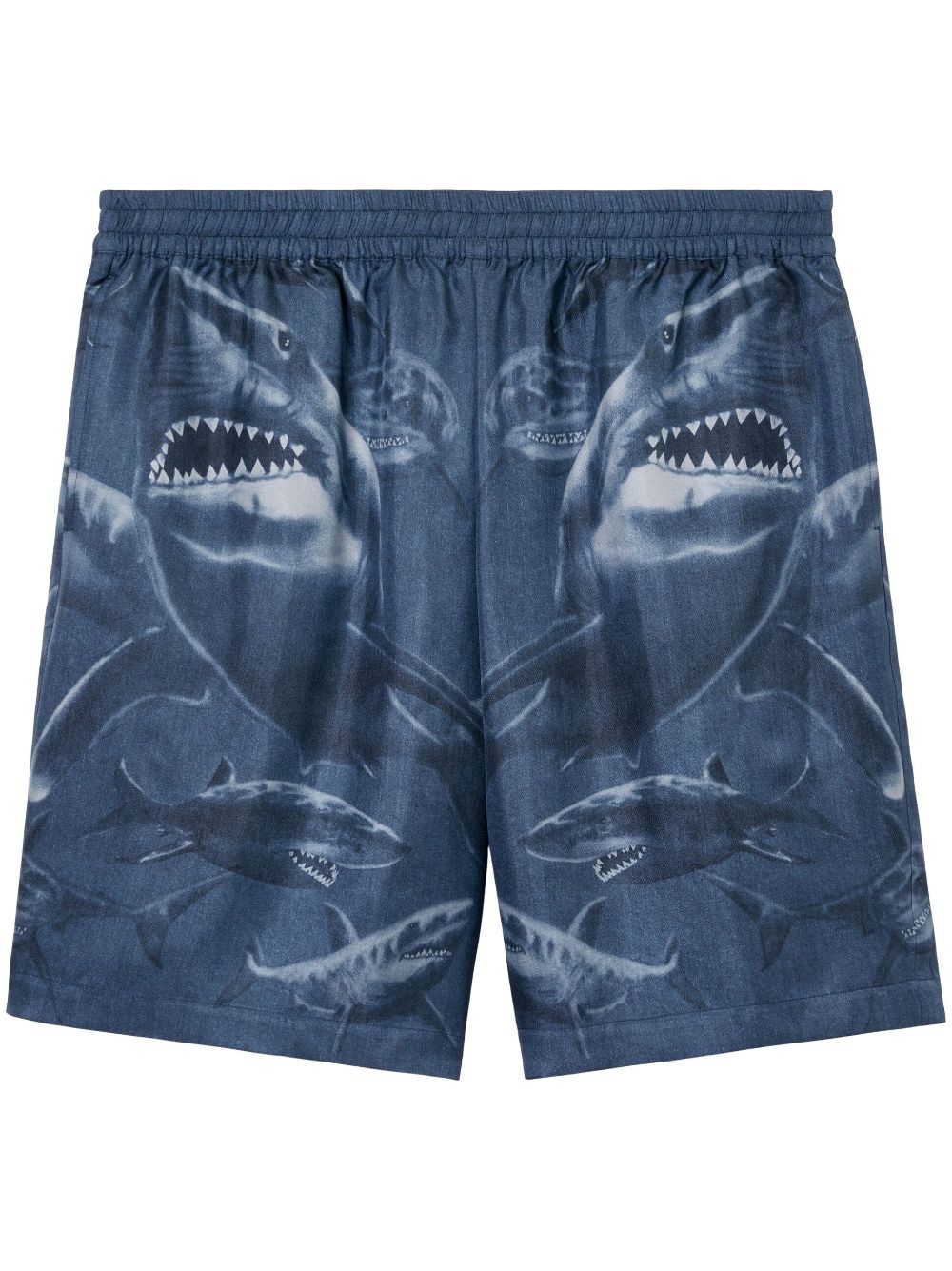 Shark-Print Silk Shorts Burberry – Гарантія оригінальності – боковий вид