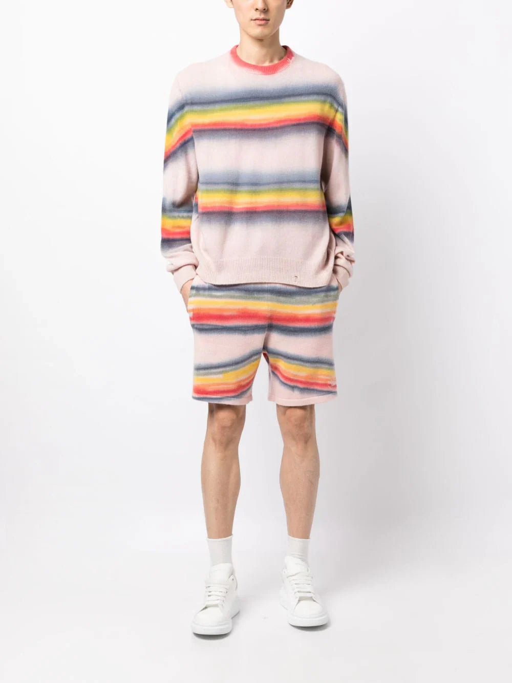 Оригінальна Rainbow Tie-Dye Crew-Neck Sweatshirt Amiri – вид ззаду