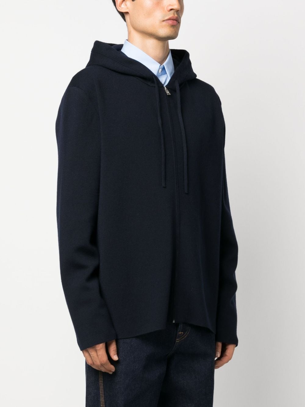 Logo-Embroidered Knit Wool-Blend Hoodie Lanvin – Гарантія оригінальності – збільшений вид