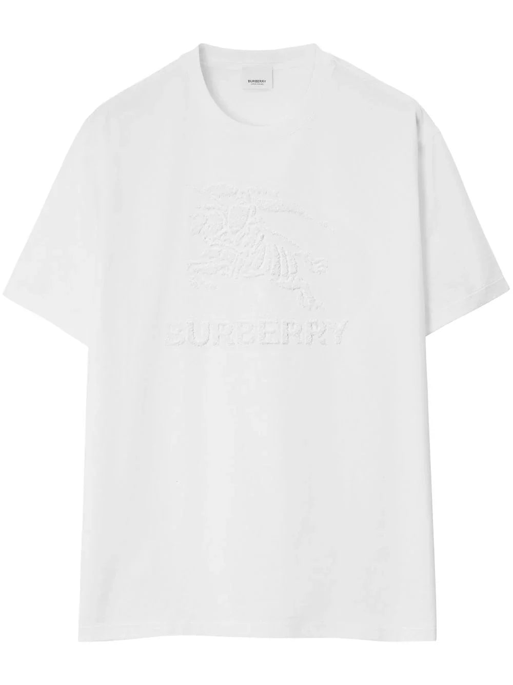 Оригінальна Jacquard Logo-Embossed Cotton T-Shirt Burberry – боковий вид