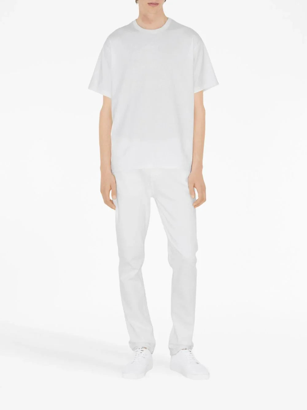 Оригінальна Jacquard Logo-Embossed Cotton T-Shirt Burberry – вид ззаду