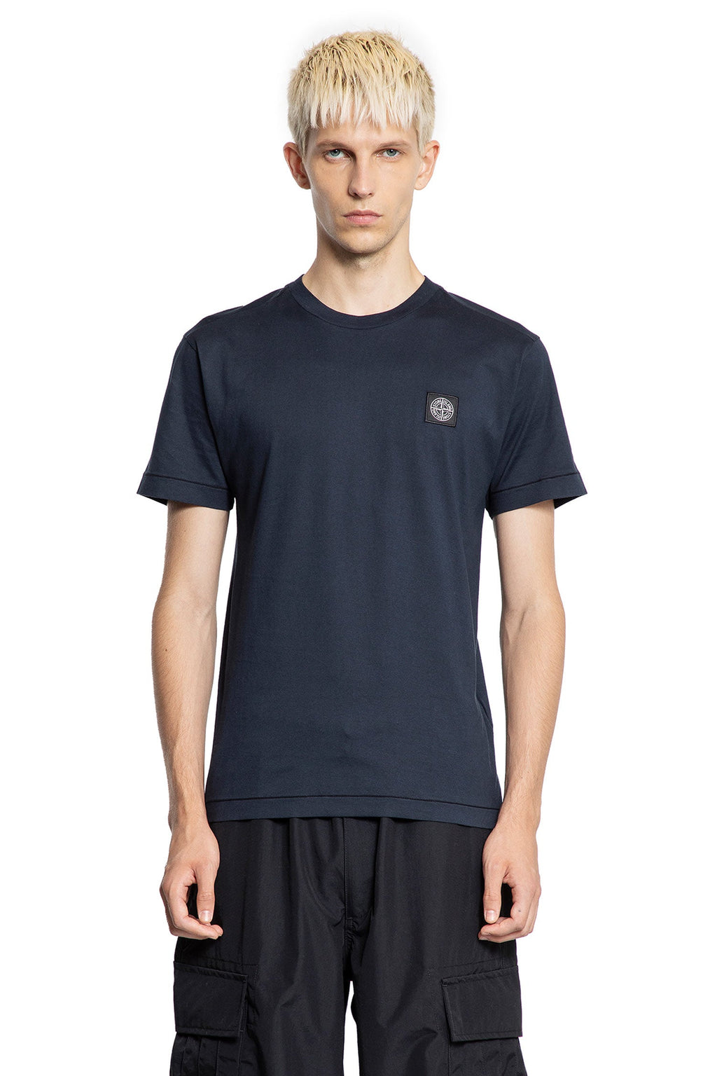 V0020 Cotton Jersey T-Shirt Stone island оригінал – Купити в Україні – вид ззаду