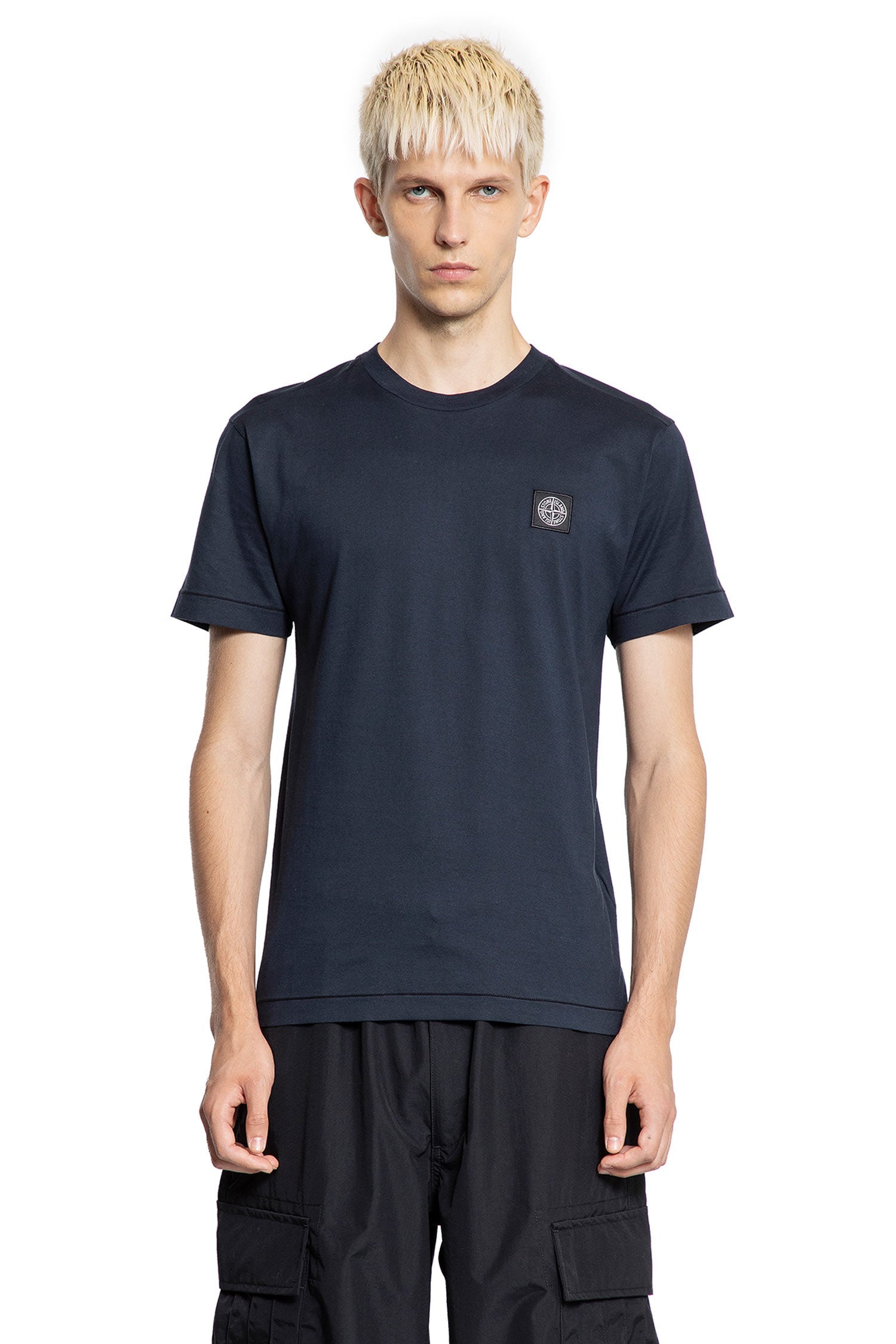 V0020 Cotton Jersey T-Shirt Stone island оригінал – Купити в Україні – вид ззаду