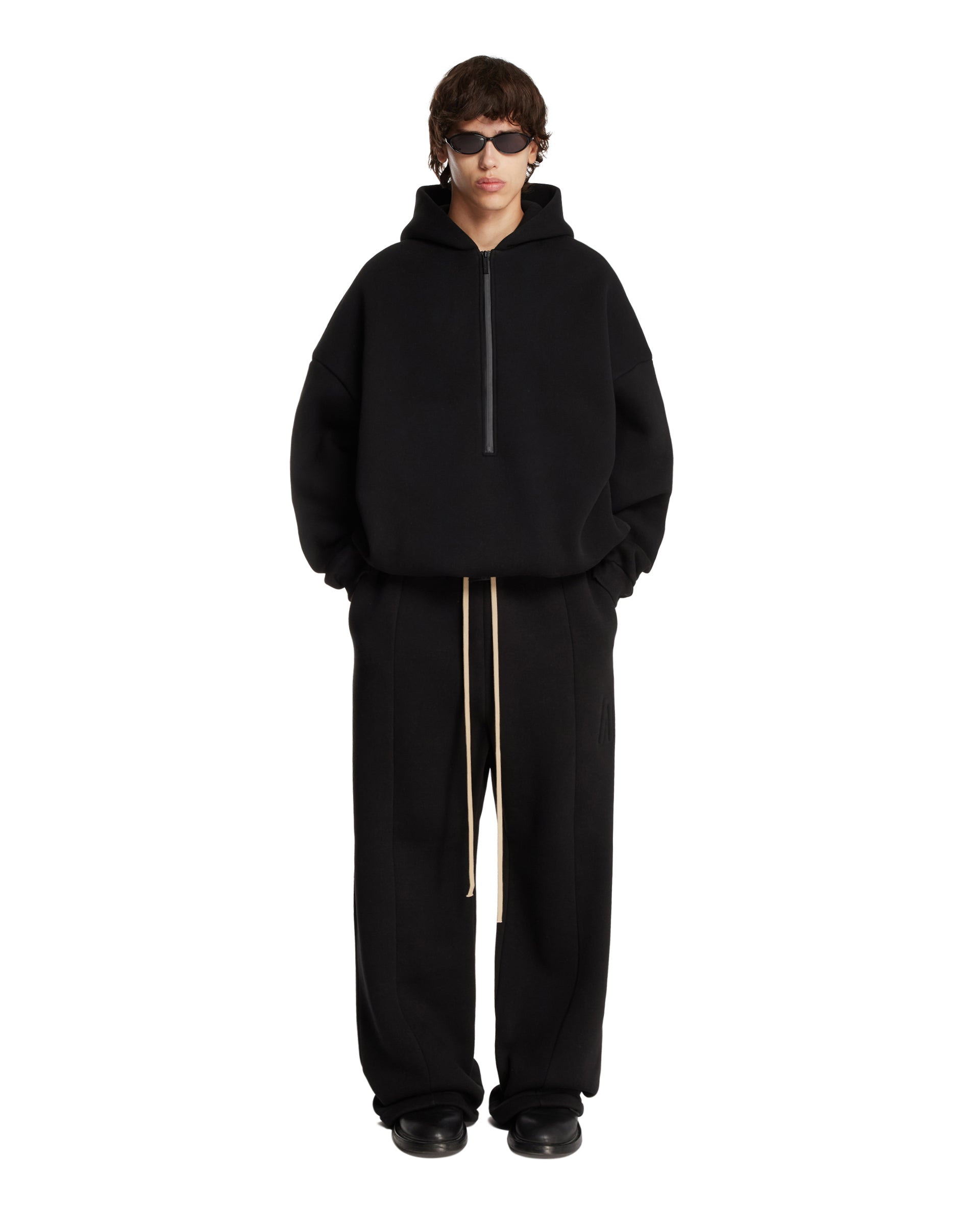 Black Half-Zip Hoodie - FEAR OF GOD