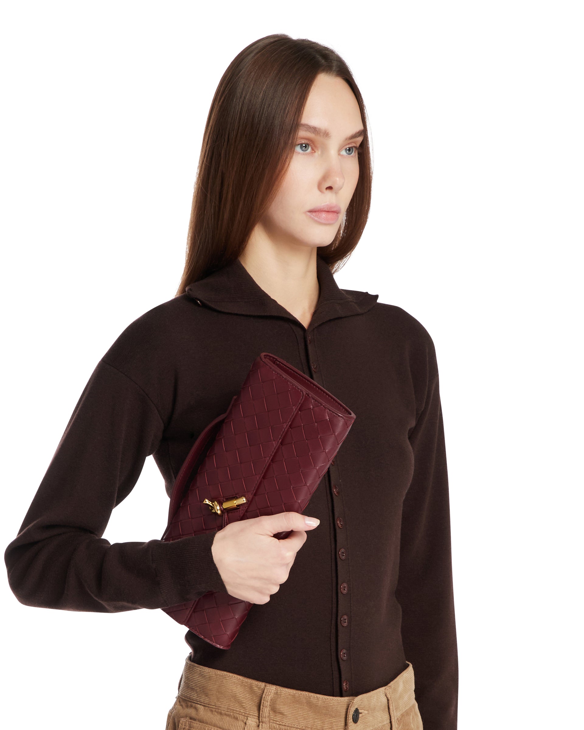 Оригінальна Red Long Clutch Andiamo Bottega veneta – детальний вид