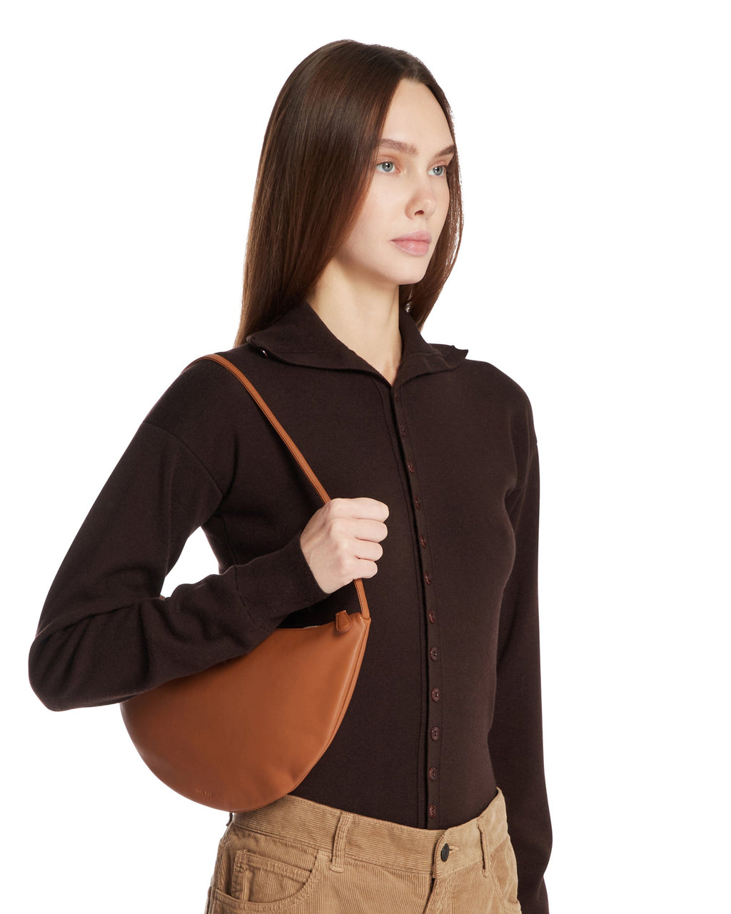 Brown Leather Shoulder Bag The row оригінал – Купити в Україні – детальний вид