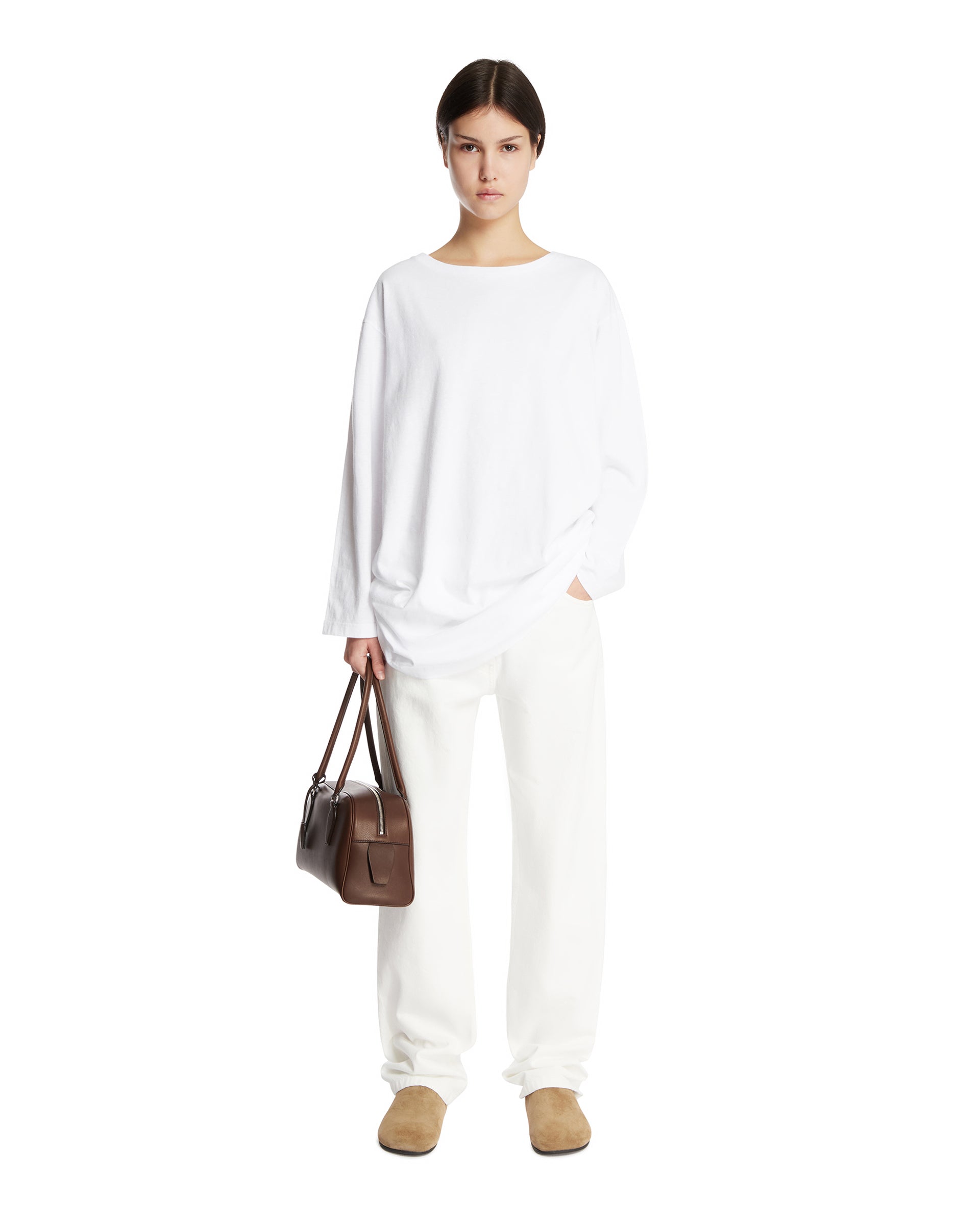 White Burty Cotton Jeans The row – Гарантія оригінальності – детальний вид