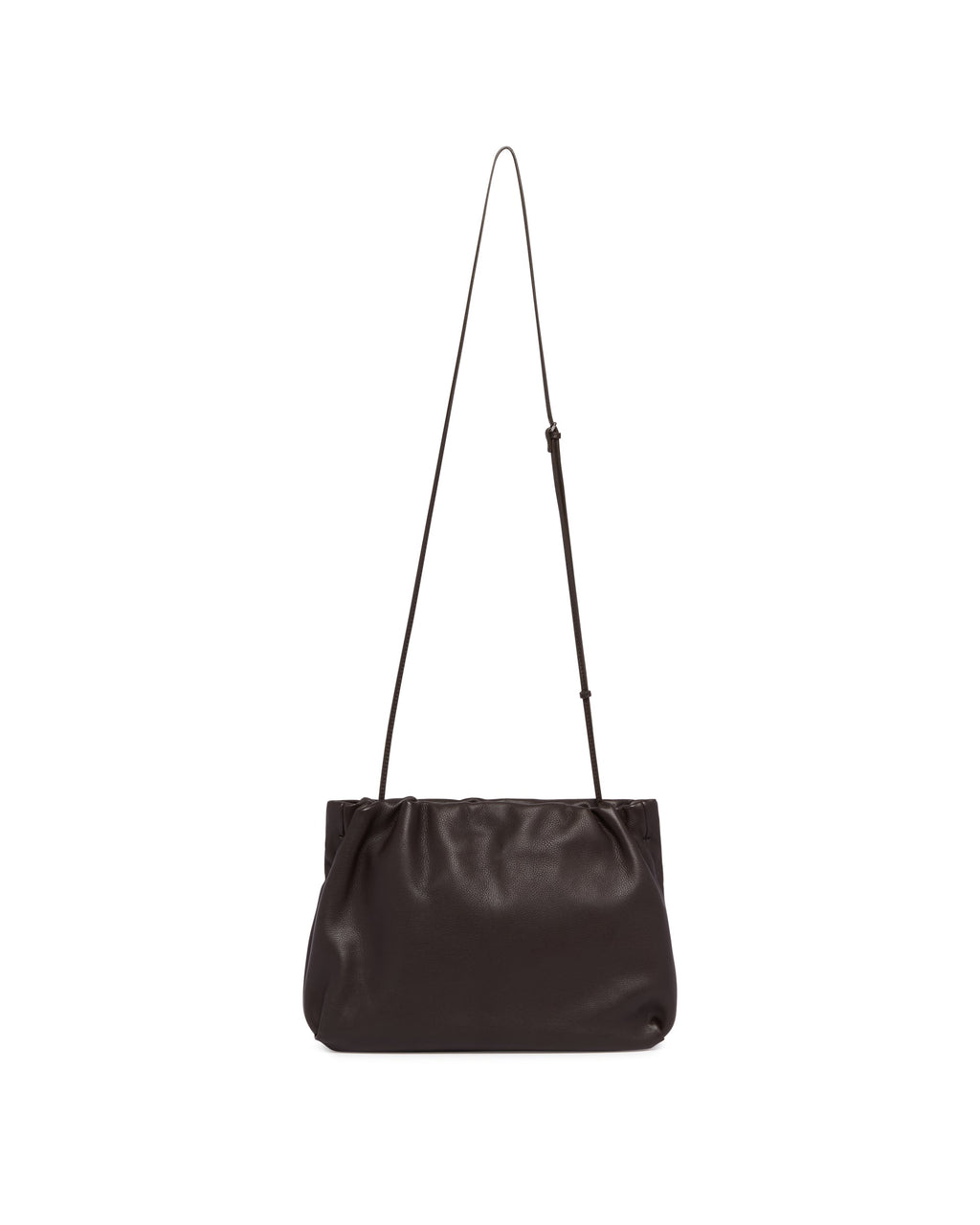 Оригінальна Brown Large Leather Bourse Pouch The row – боковий вид