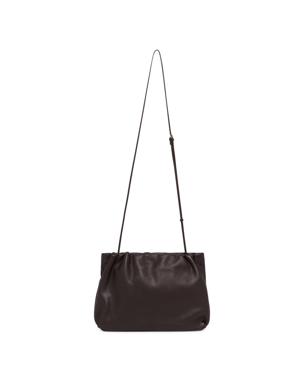 Оригінальна Brown Large Leather Bourse Pouch The row – вид ззаду