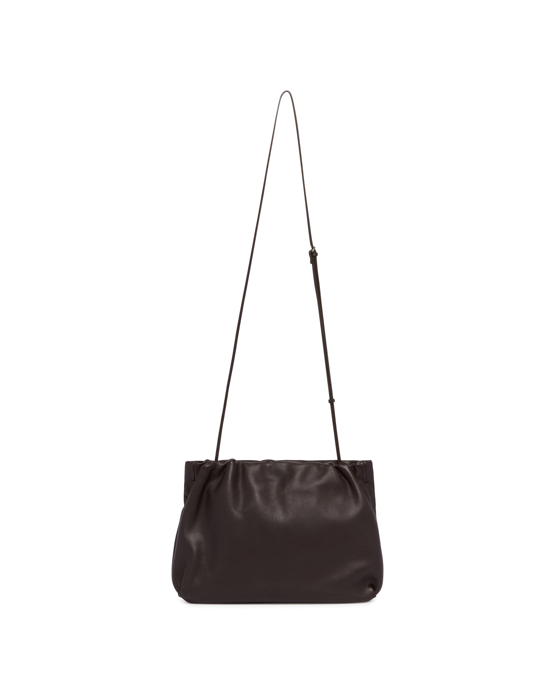Оригінальна Brown Large Leather Bourse Pouch The row – вид ззаду