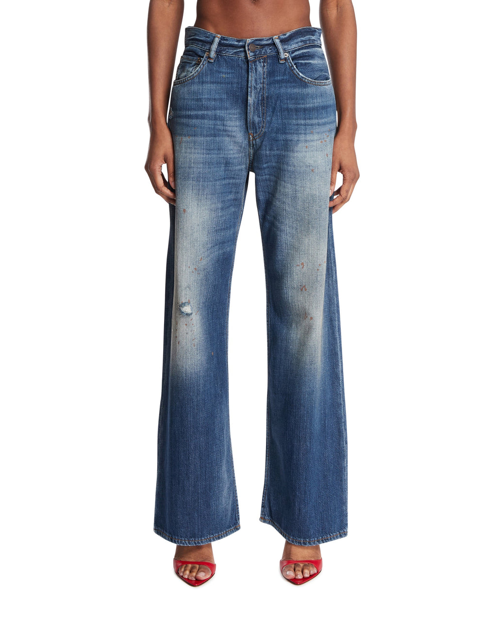 Blue Cotton Jeans Acne studios – Гарантія оригінальності – боковий вид