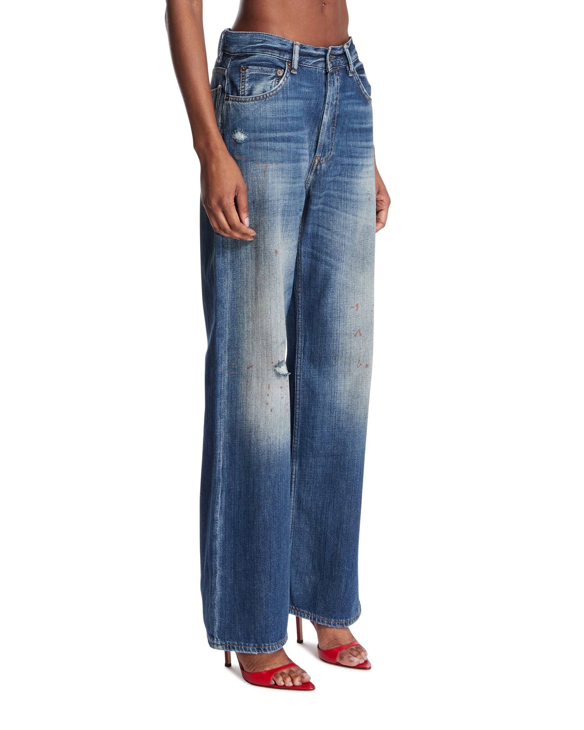 Blue Cotton Jeans Acne studios – Гарантія оригінальності – вид ззаду