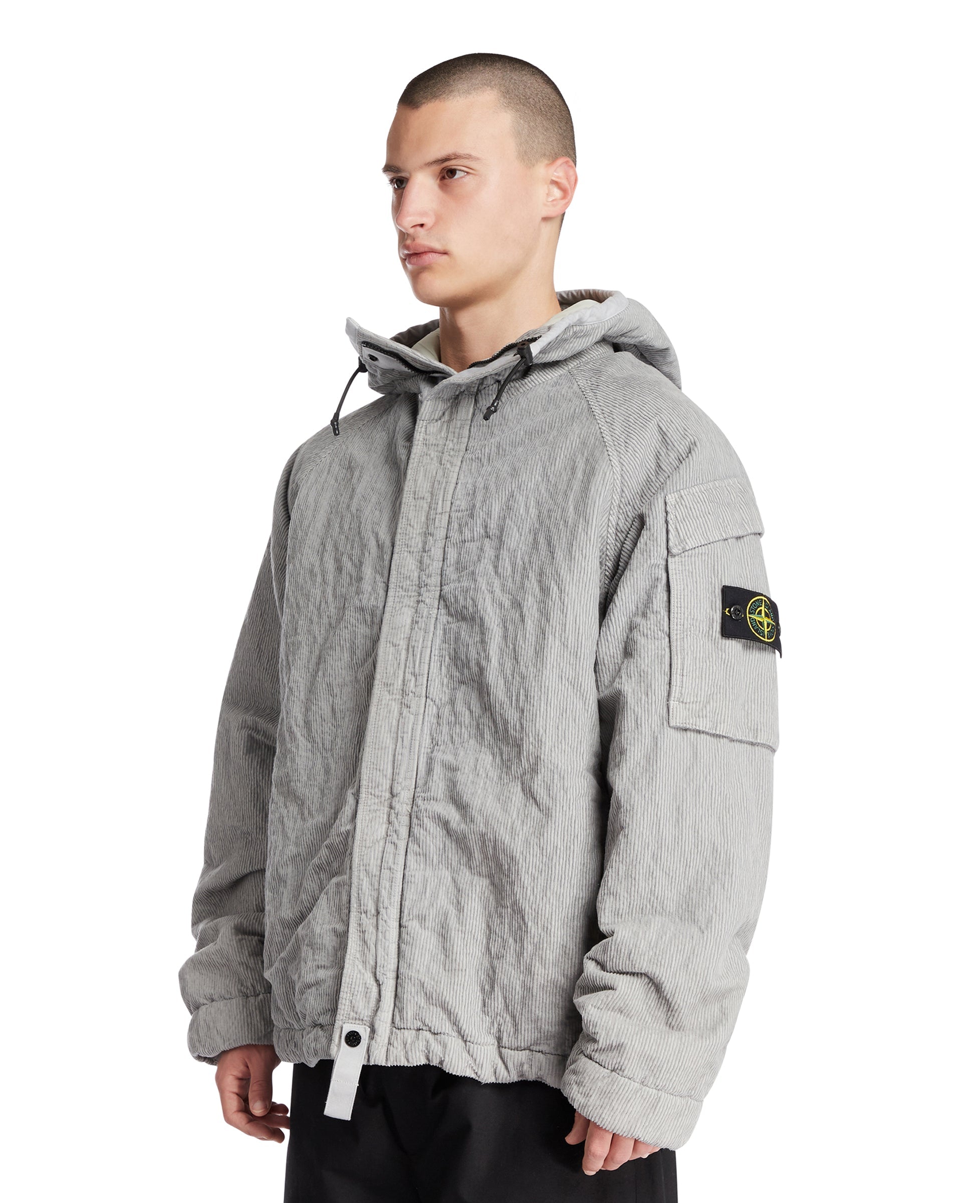 Gray 4100056 Wrinkled Corduroy 500-Tc Jacket Stone island – Гарантія оригінальності – вид ззаду