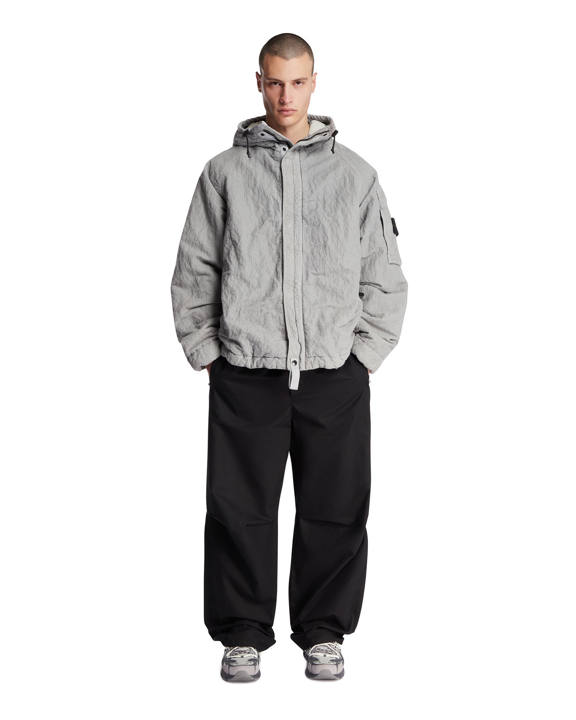 Gray 4100056 Wrinkled Corduroy 500-Tc Jacket Stone island – Гарантія оригінальності – детальний вид
