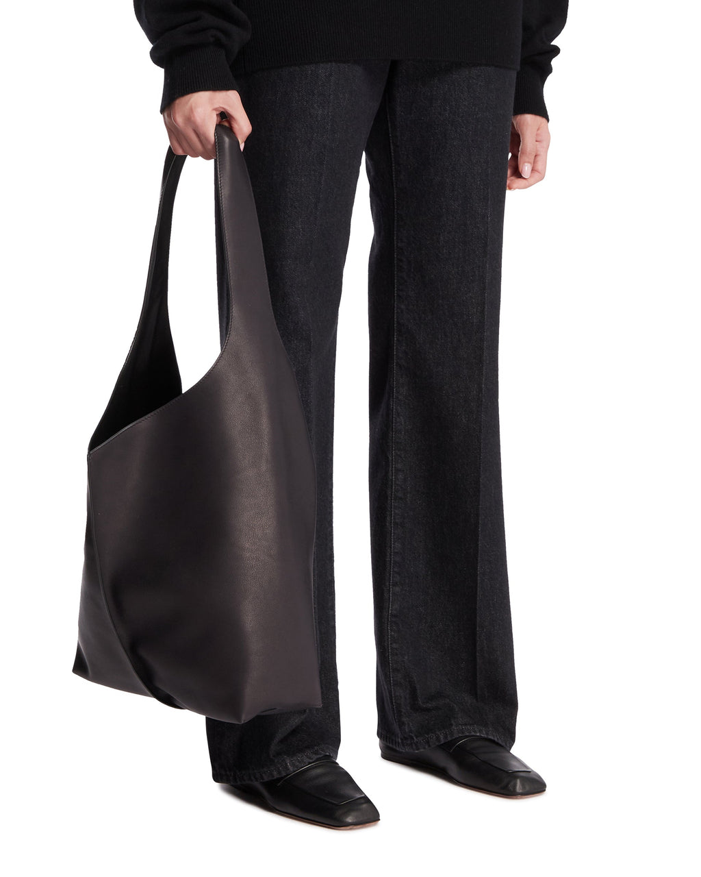 Оригінальна Black Bindle Stitch Leather Bag The row – детальний вид