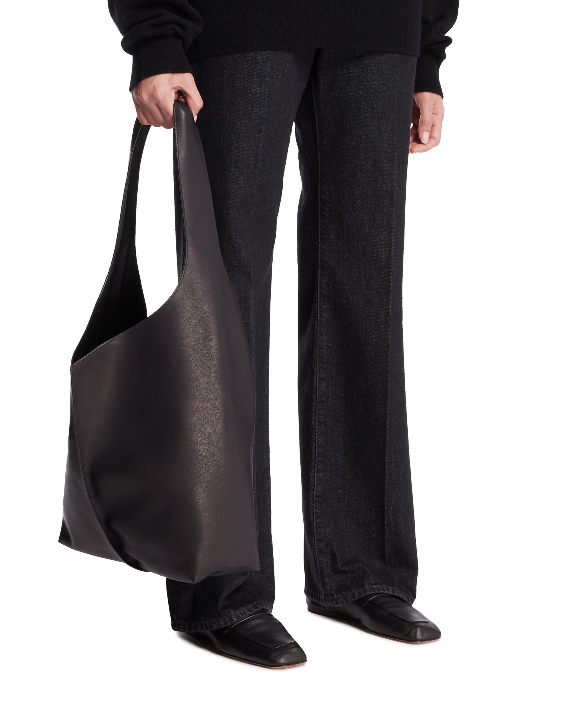 Оригінальна Black Bindle Stitch Leather Bag The row – детальний вид