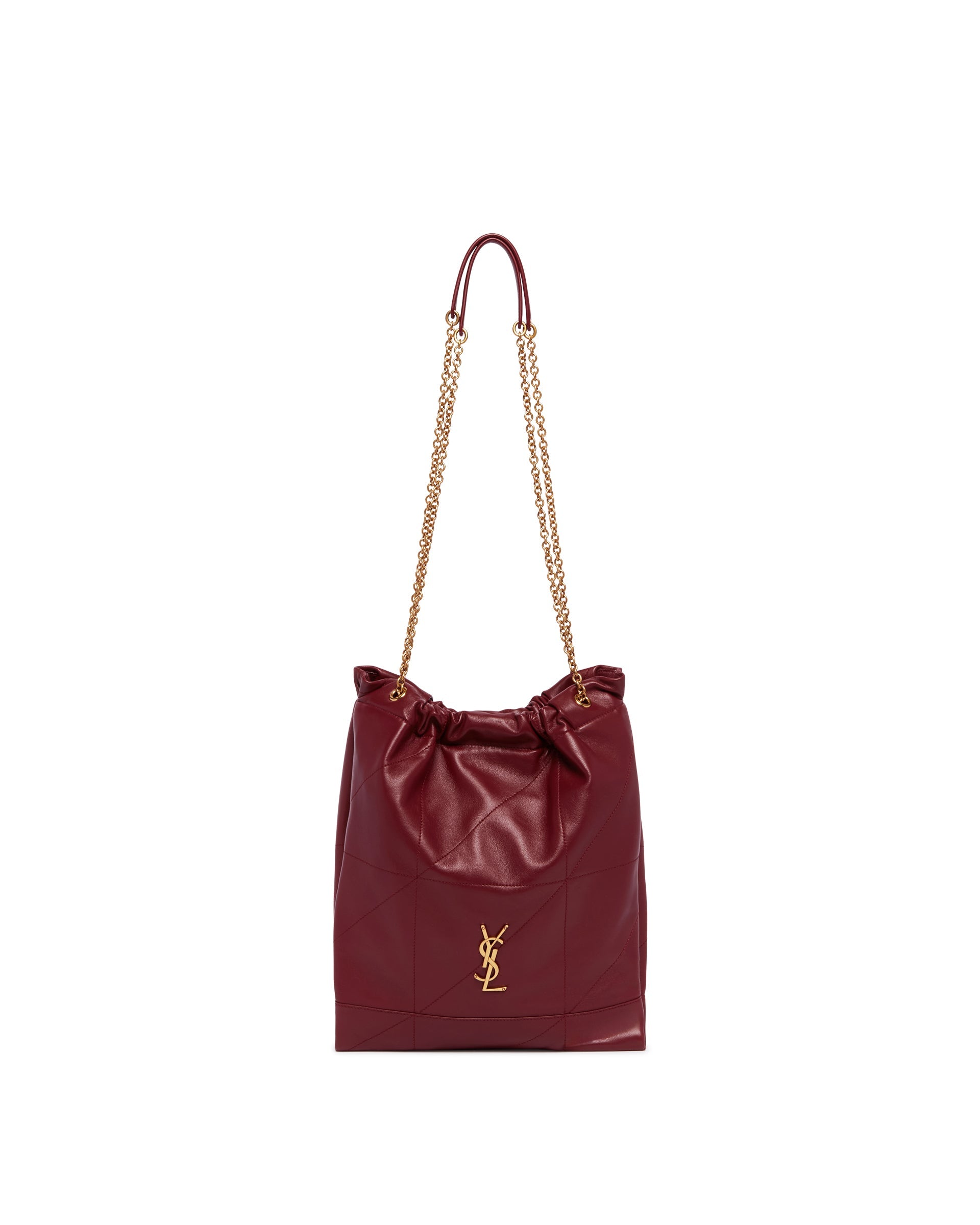 Оригінальна Burgundy Jamie Pochon Bag Saint laurent – боковий вид