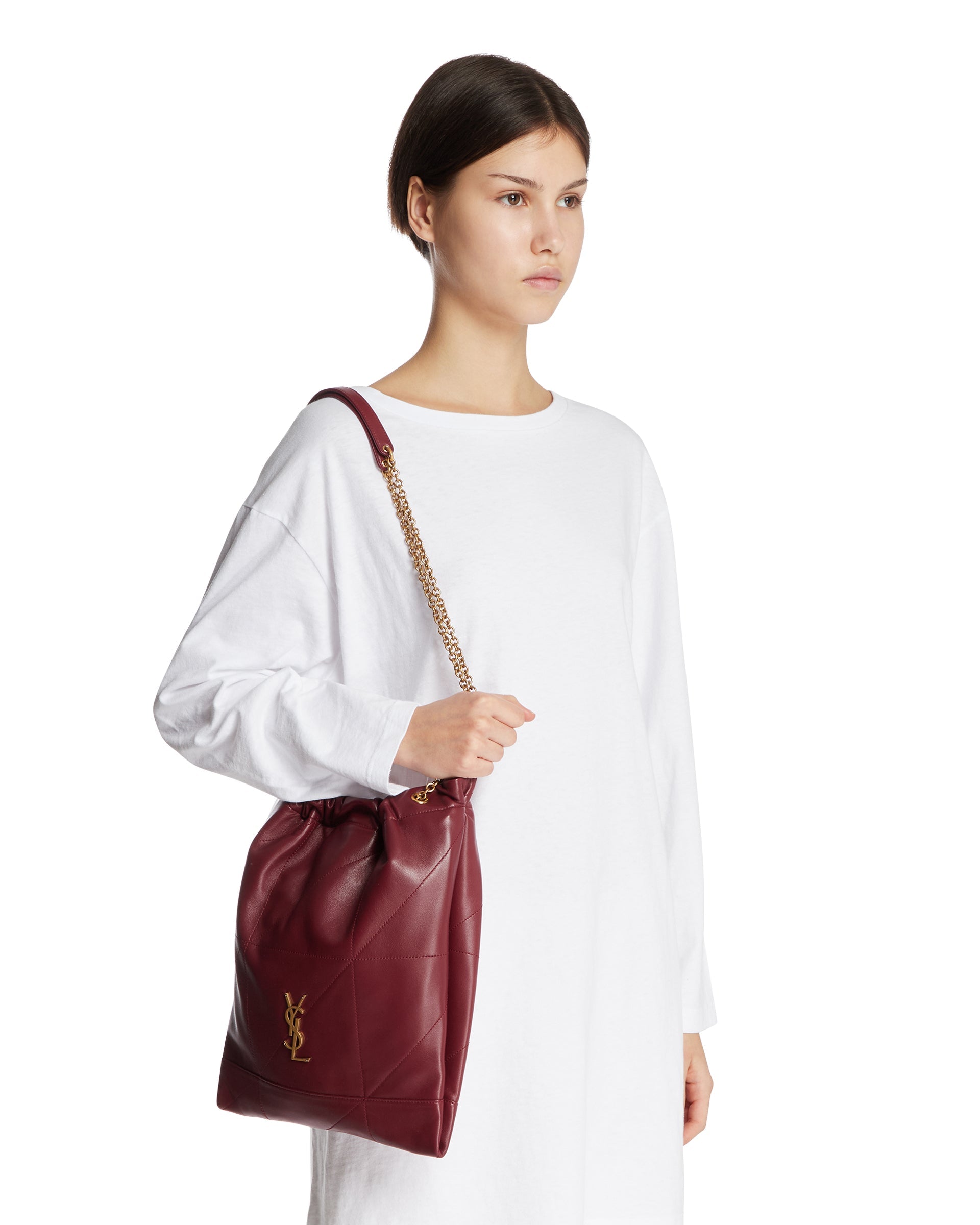 Оригінальна Burgundy Jamie Pochon Bag Saint laurent – детальний вид